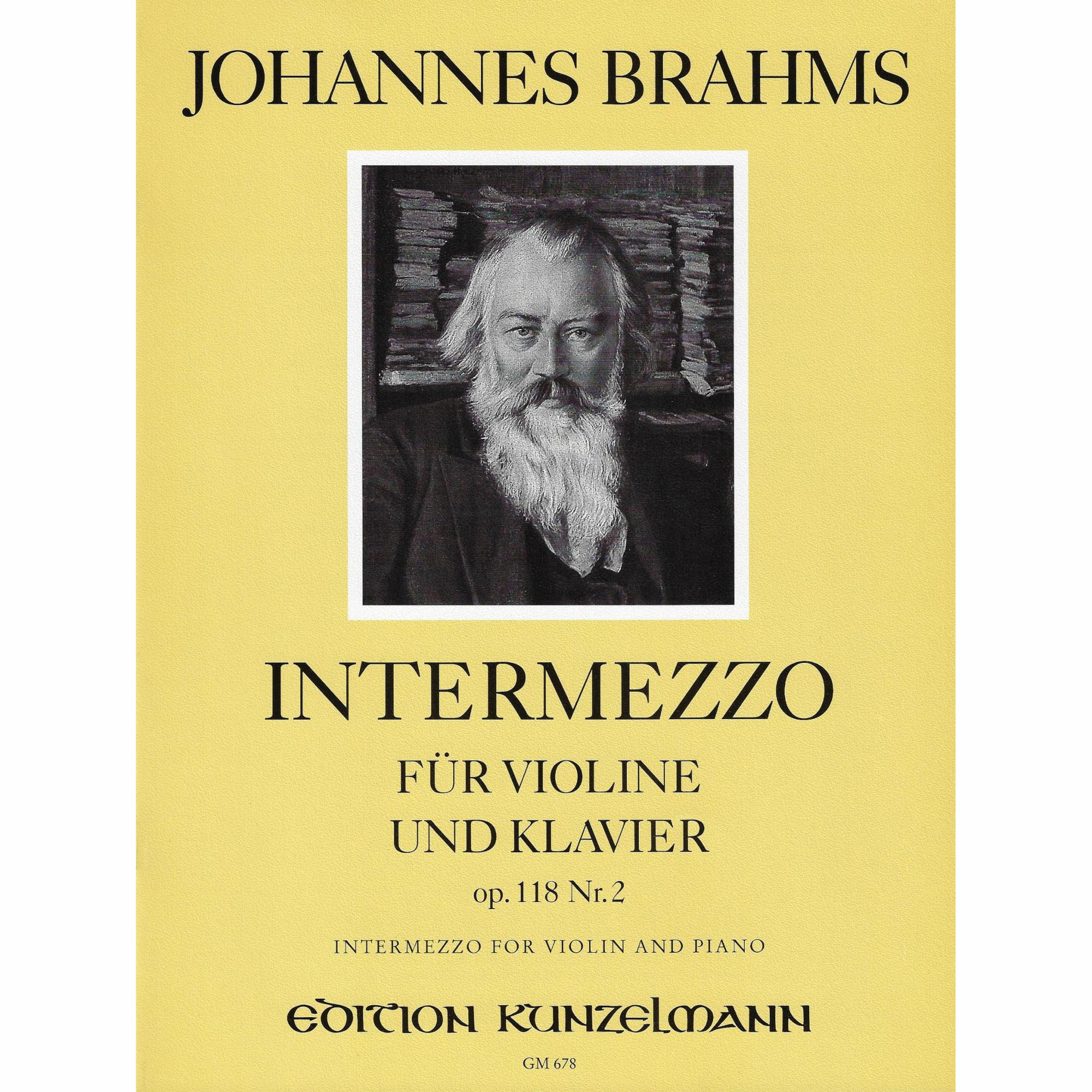 Brahms -- Intermezzo, Op. 118, No. 2 for Violin and Piano