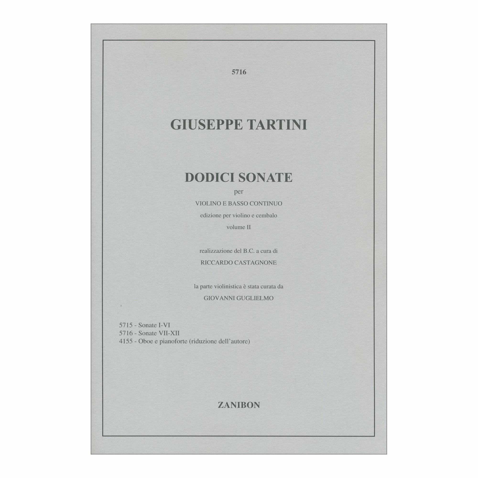 12 Sonatas Op. 2, Vol. 2 for Violin and Piano