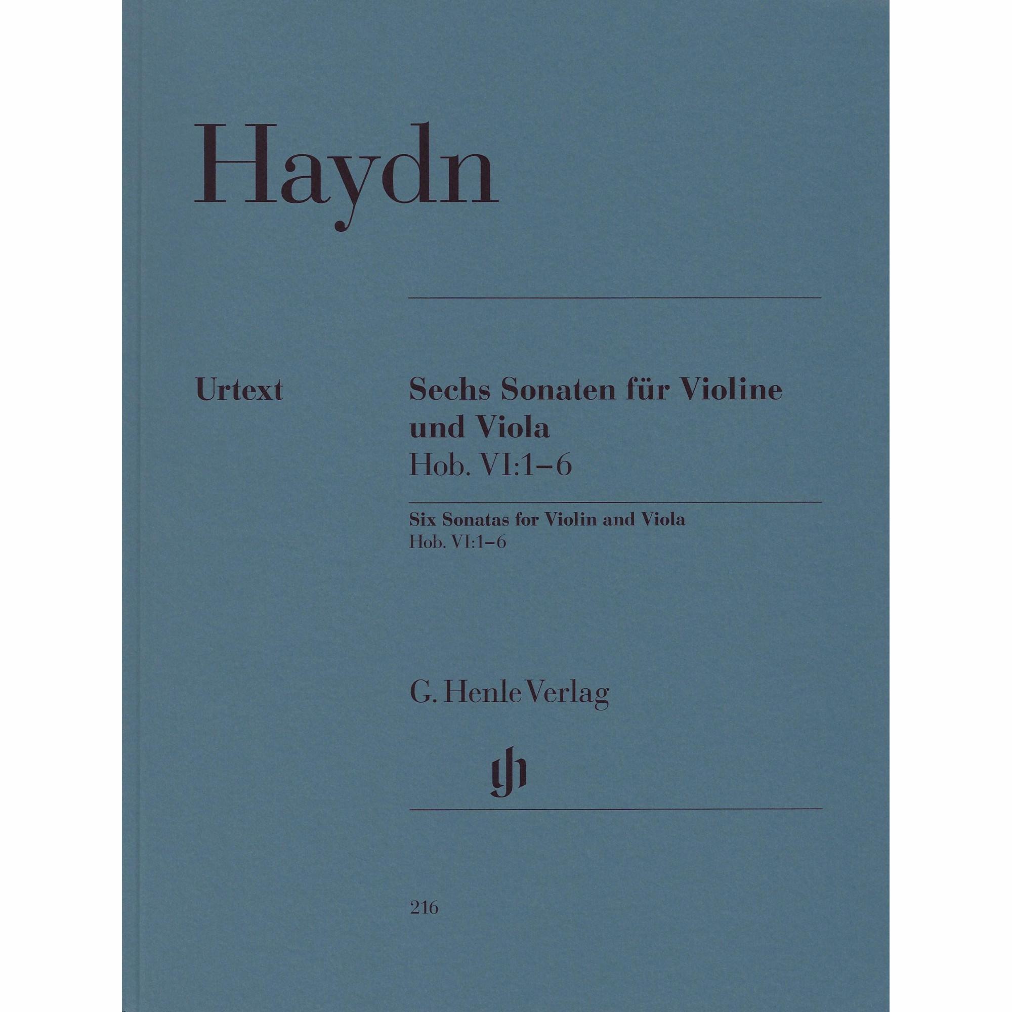 Haydn -- Six Sonatas, Hob. VI:1-6 for Violin and Viola