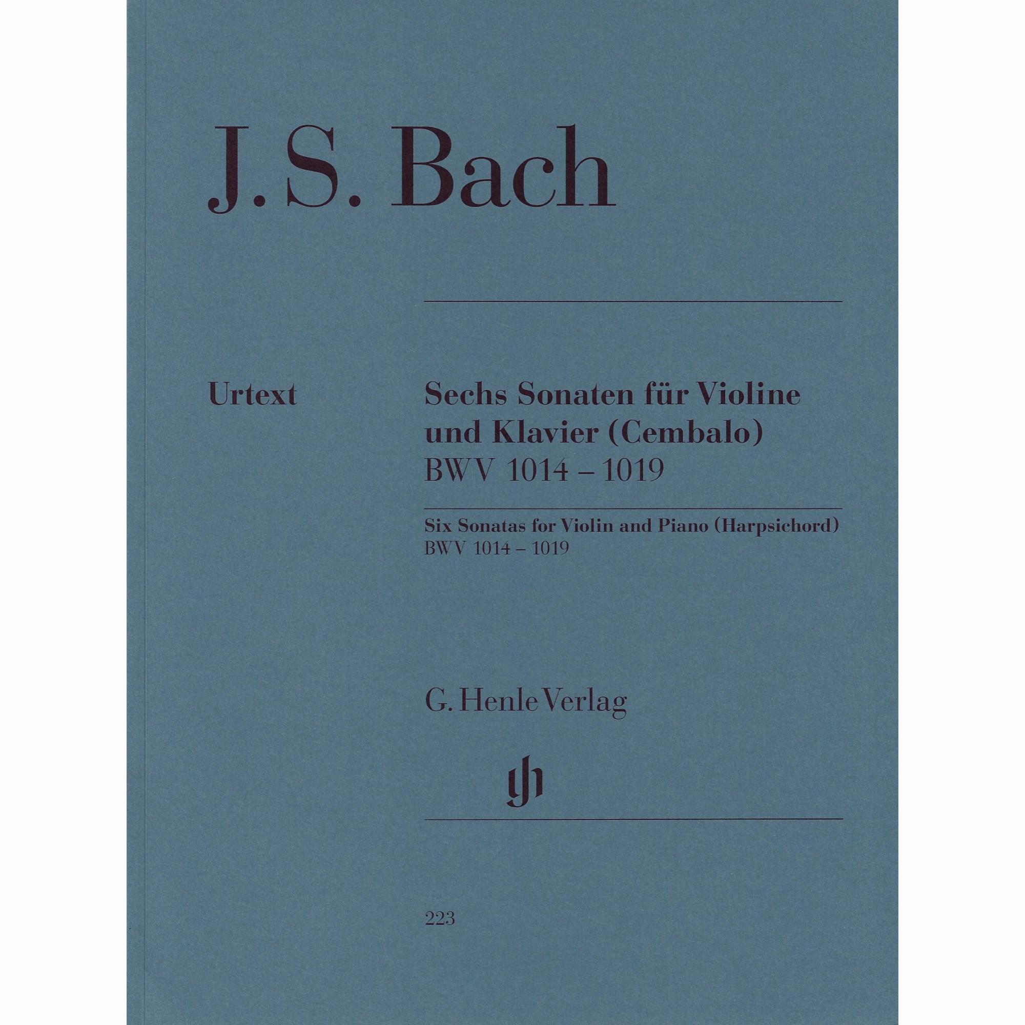 Bach -- Six Sonatas, BWV 1014-1019 for Violin and Piano