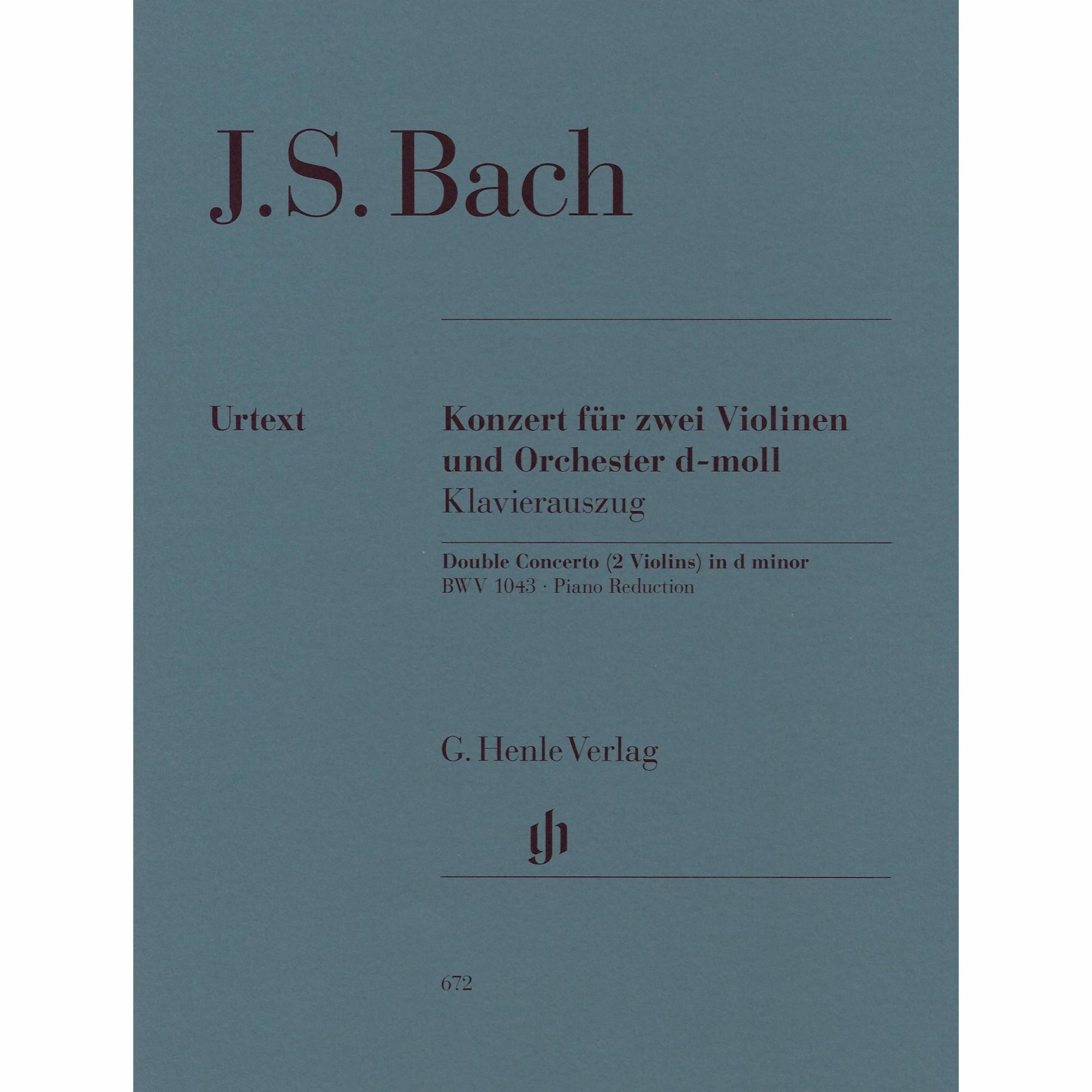 Bach --Concerto in D Minor, BWV 1043 for Two Violins and Piano