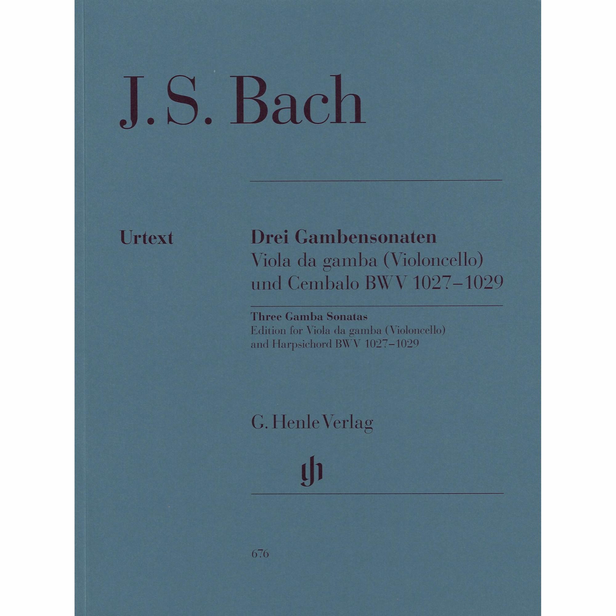 Three Sonatas, BWV 1027-29 for Cello or Gamba and Piano