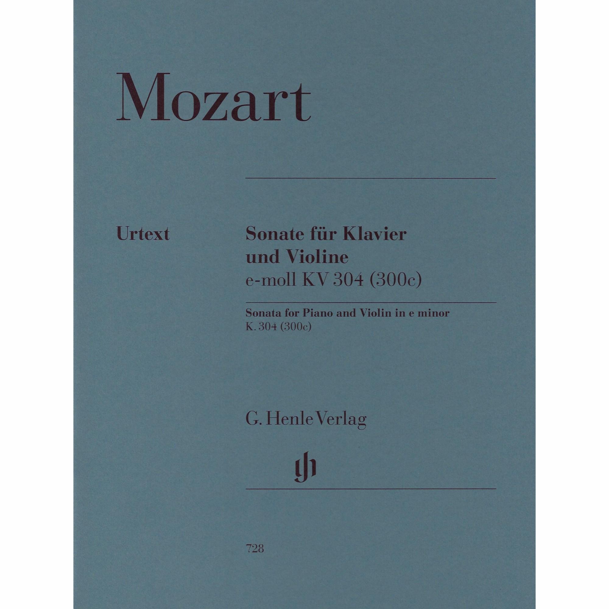 Mozart -- Sonata in E Minor, K. 304 for Violin and Piano