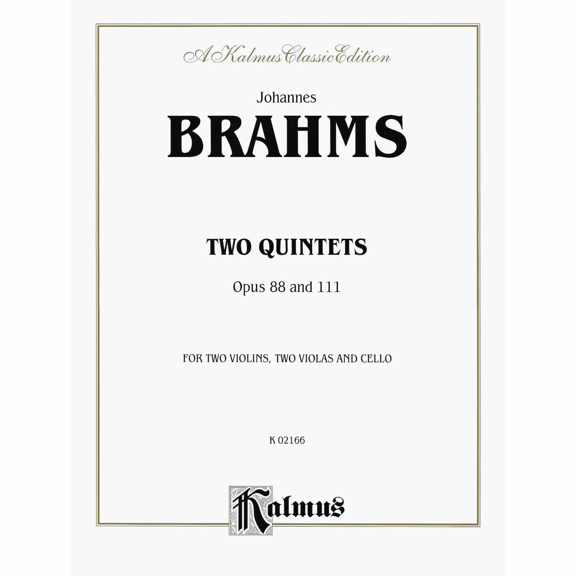 Brahms -- Two Quintets, Op. 88 & 111