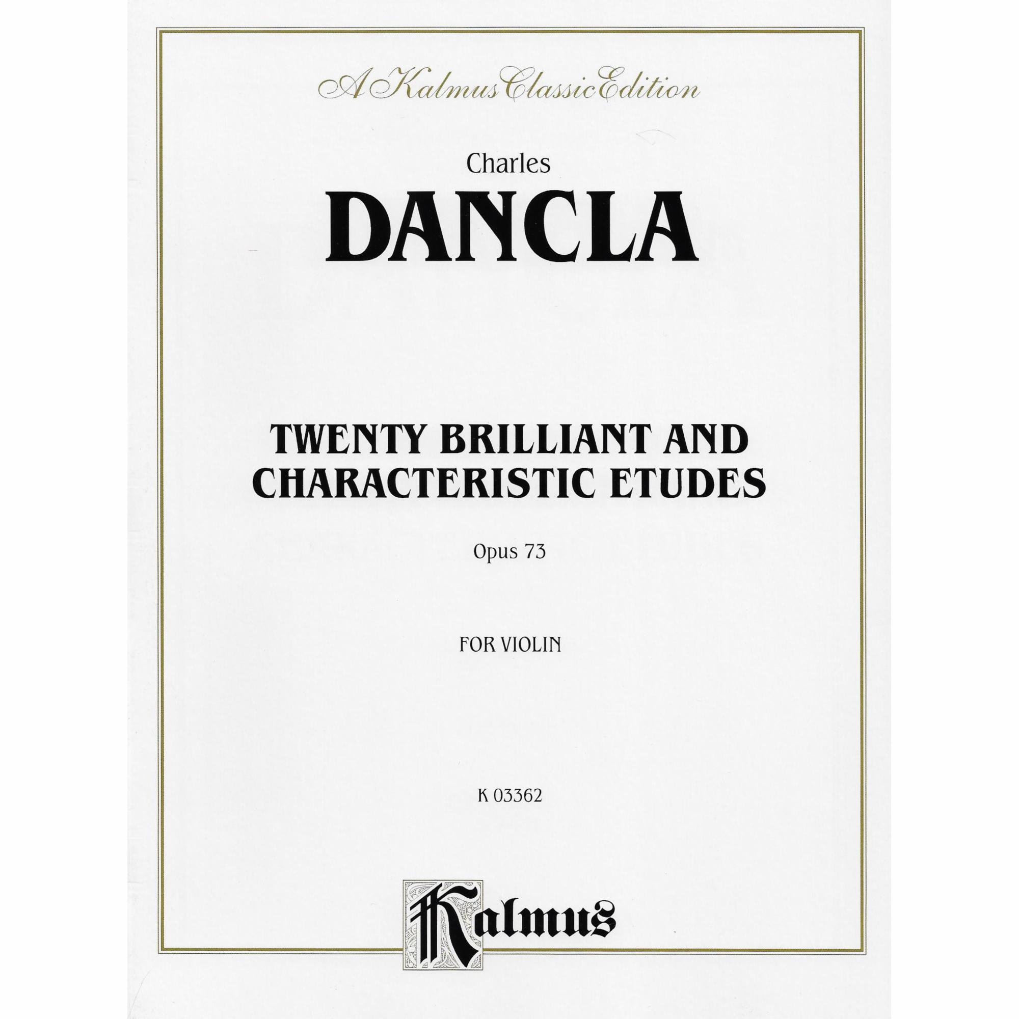 Dancla -- Twenty Brilliant and Characteristic Etudes, Op. 73 for Violin