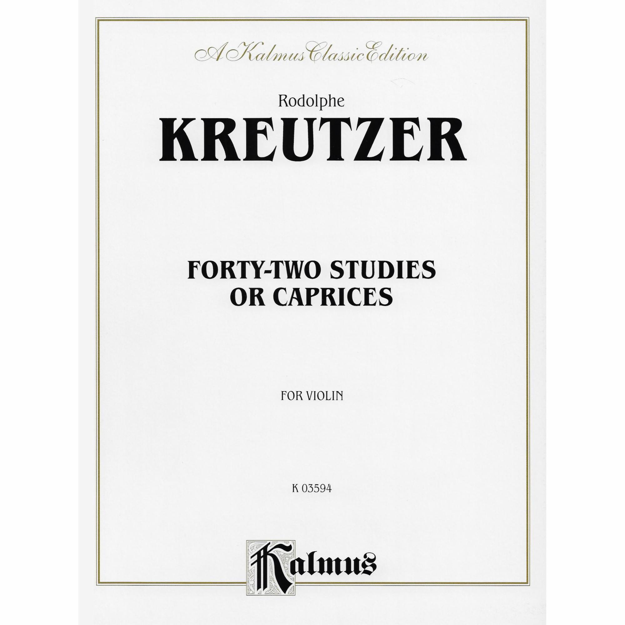 Kreutzer -- Forty-Two Studies or Caprices for Violin