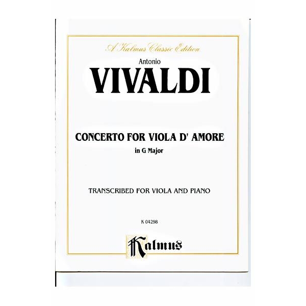 Concerto for Viola d' Amore in G Major (transcribed)