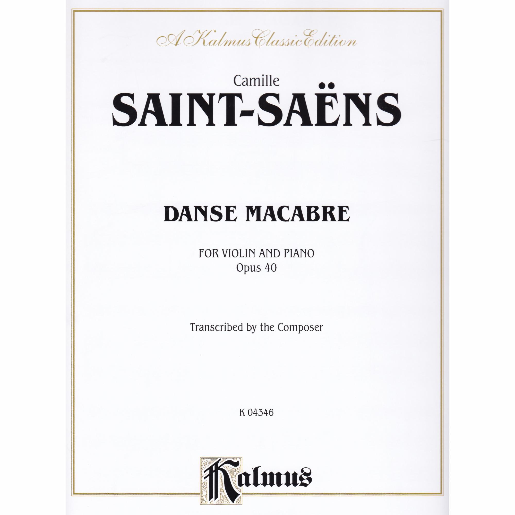 Danse Macabre for Violin and Piano, Op. 40