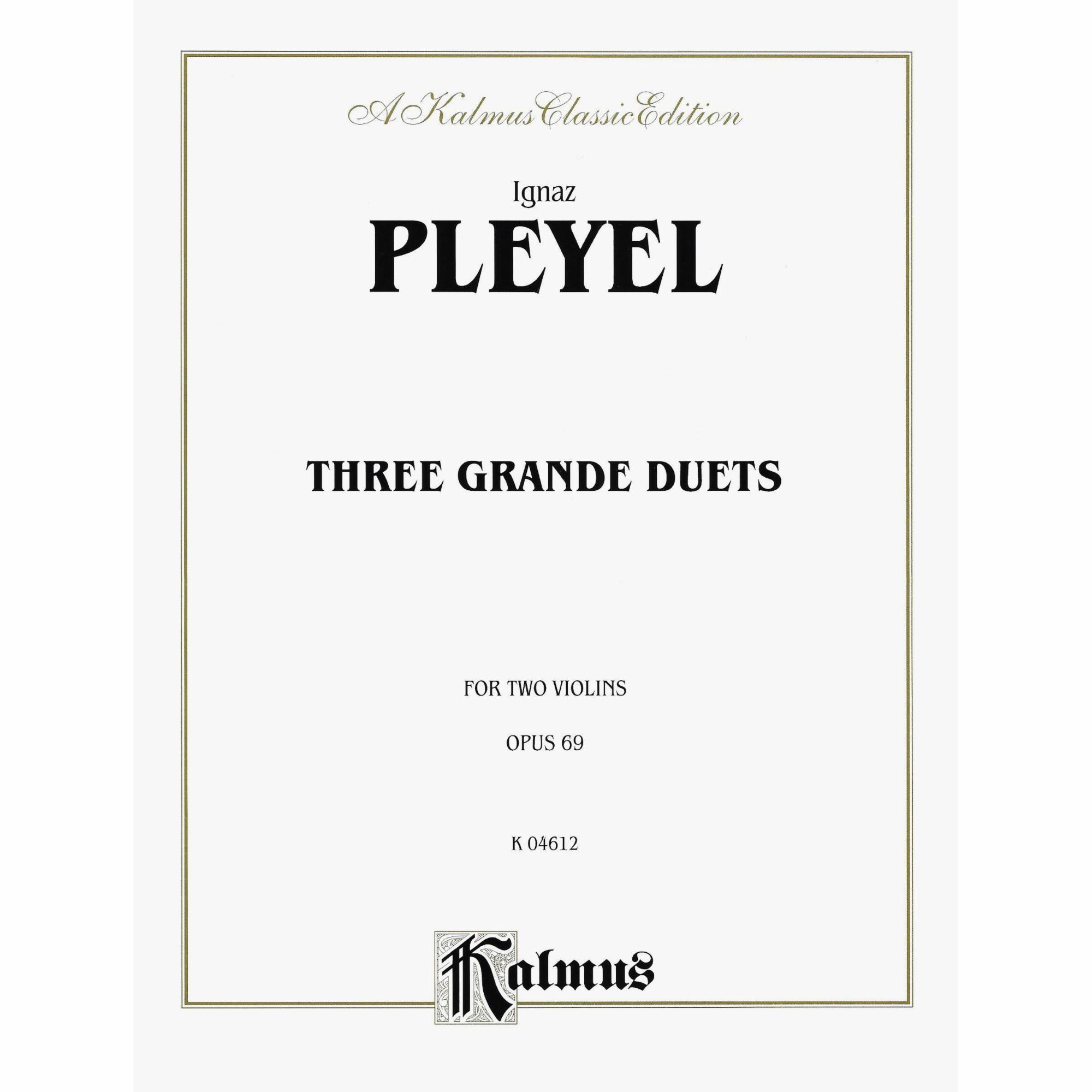 Pleyel -- Three Grande Duets, Op. 69 for Two Violins