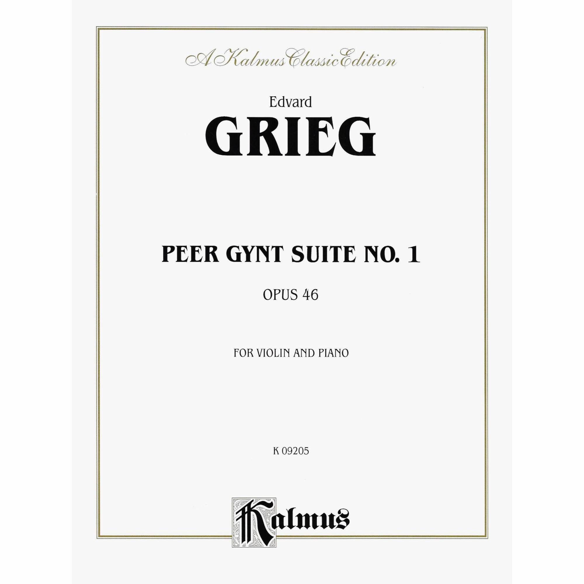Grieg -- Peer Gynt Suite No. 1, Op. 46 for Violin and Piano