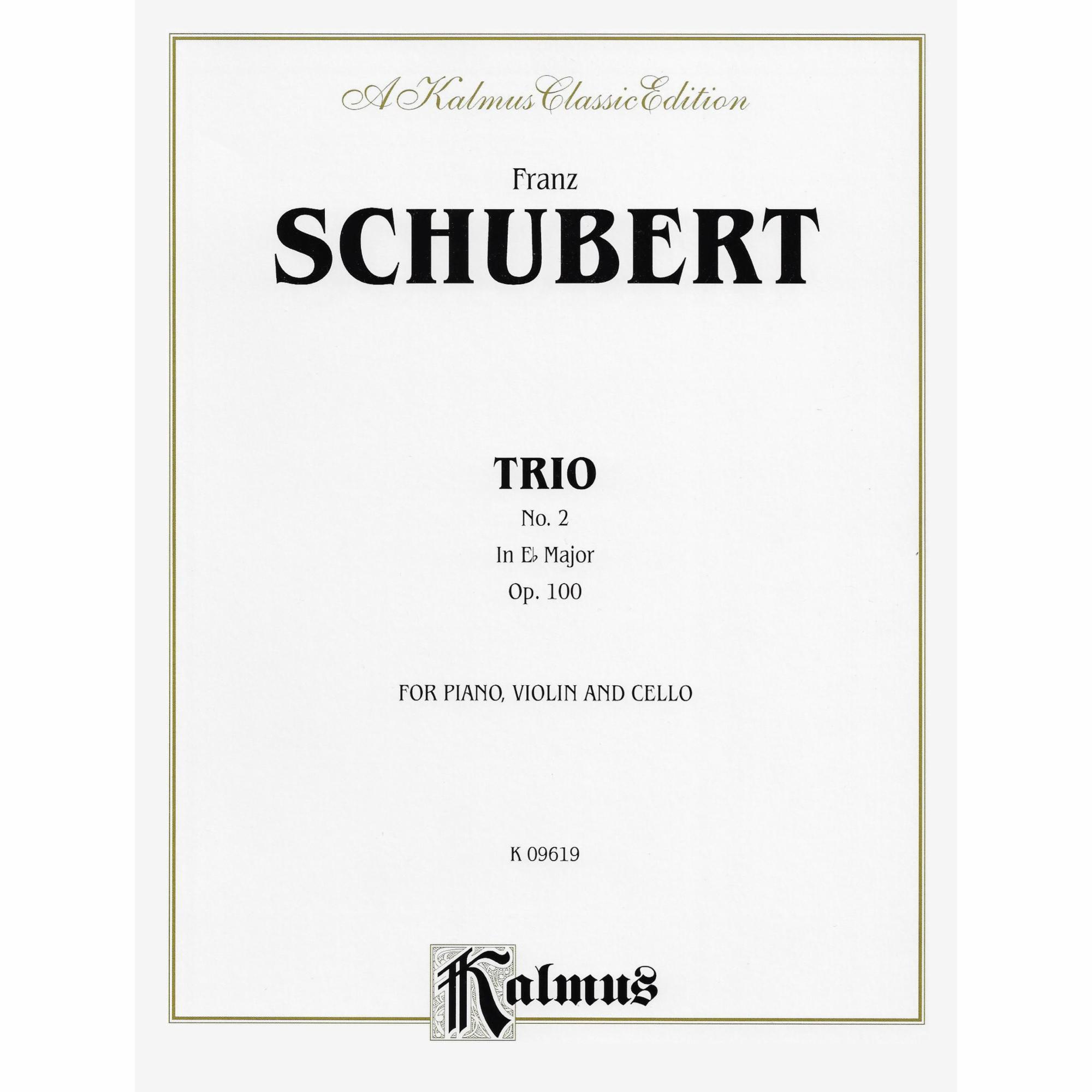 Schubert -- Piano Trio No. 2 in E-flat Major, Op. 100