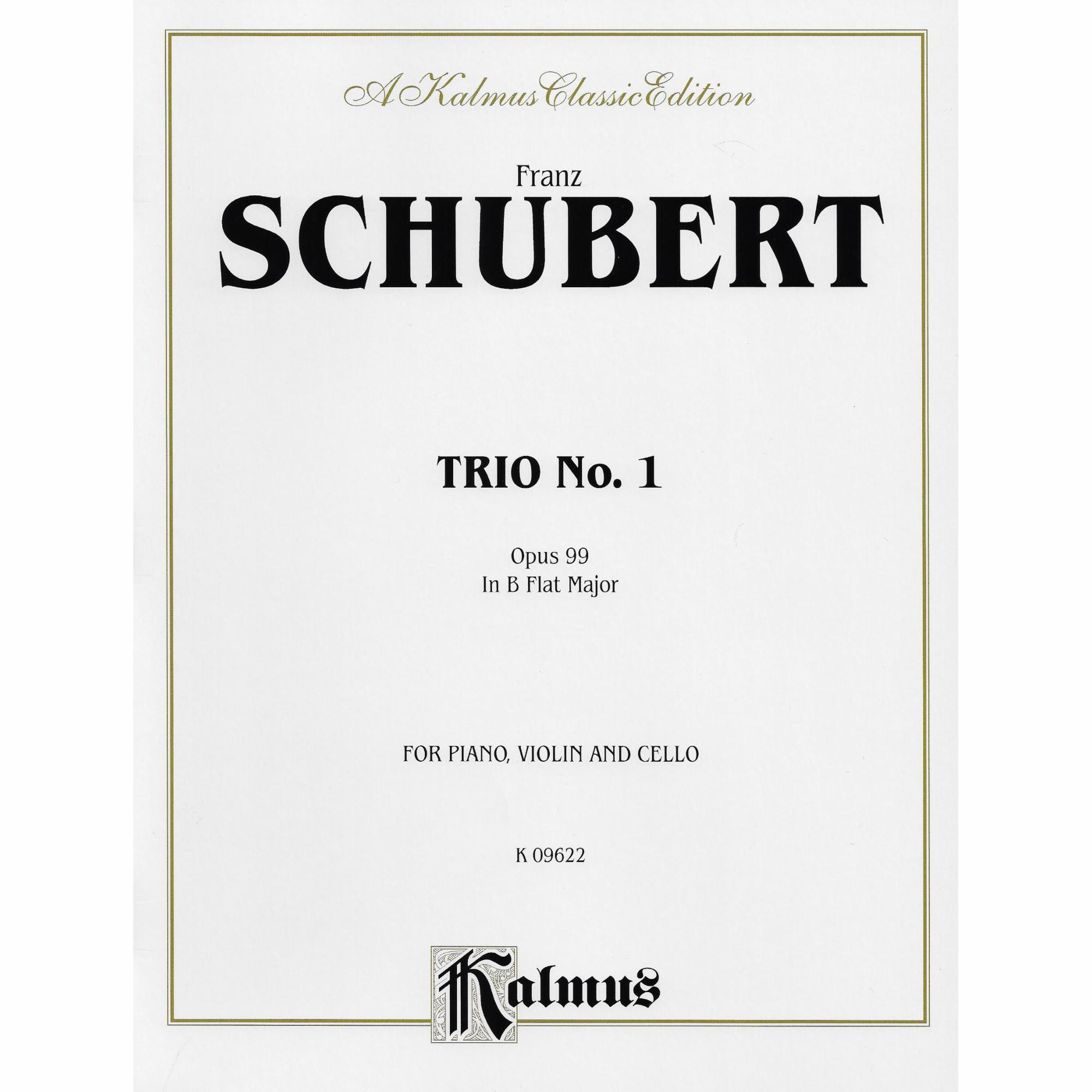 Schubert -- Piano Trio No. 1 in B-flat Major, Op. 99