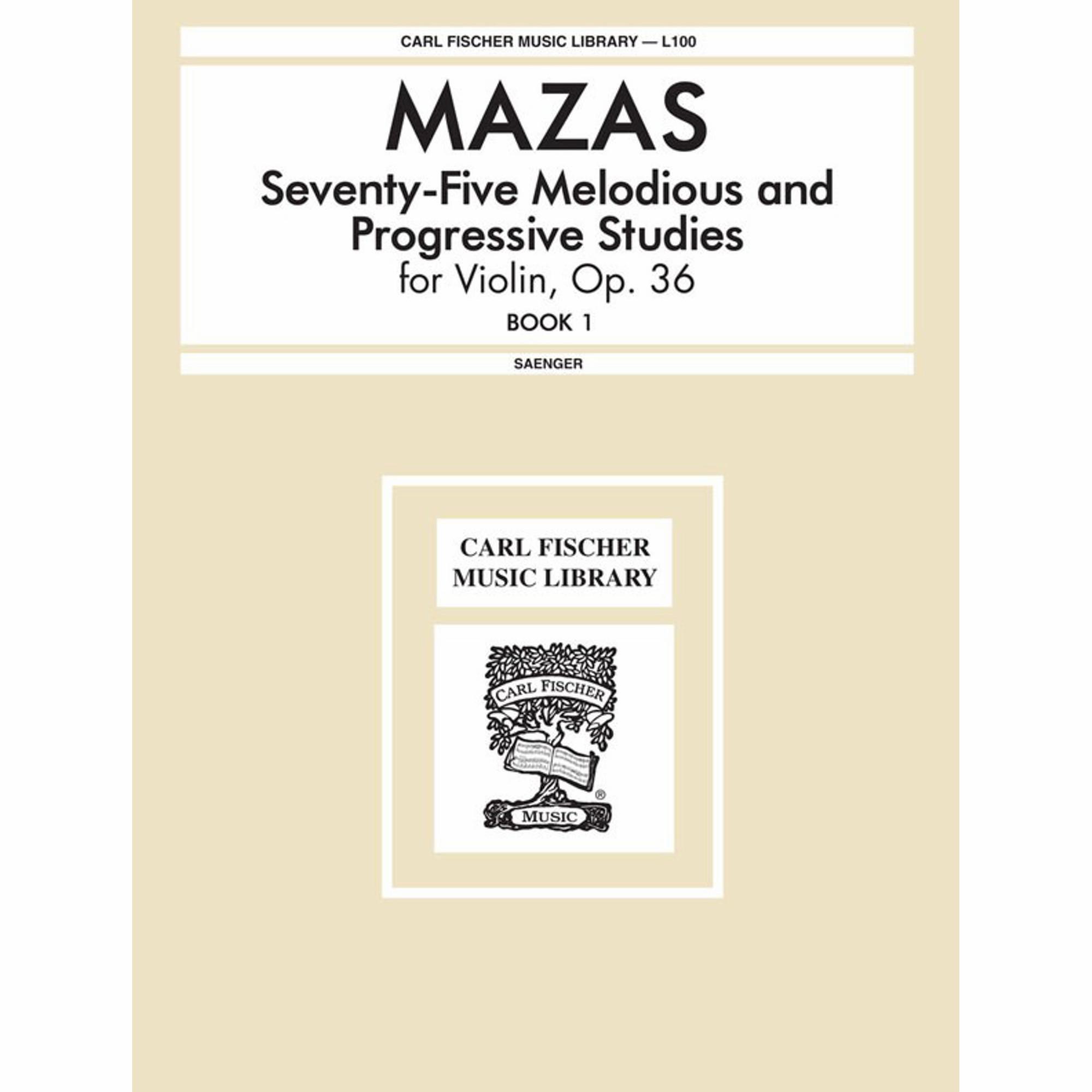 Mazas -- Etudes Speciales, Op. 36, Book 1 for Violin