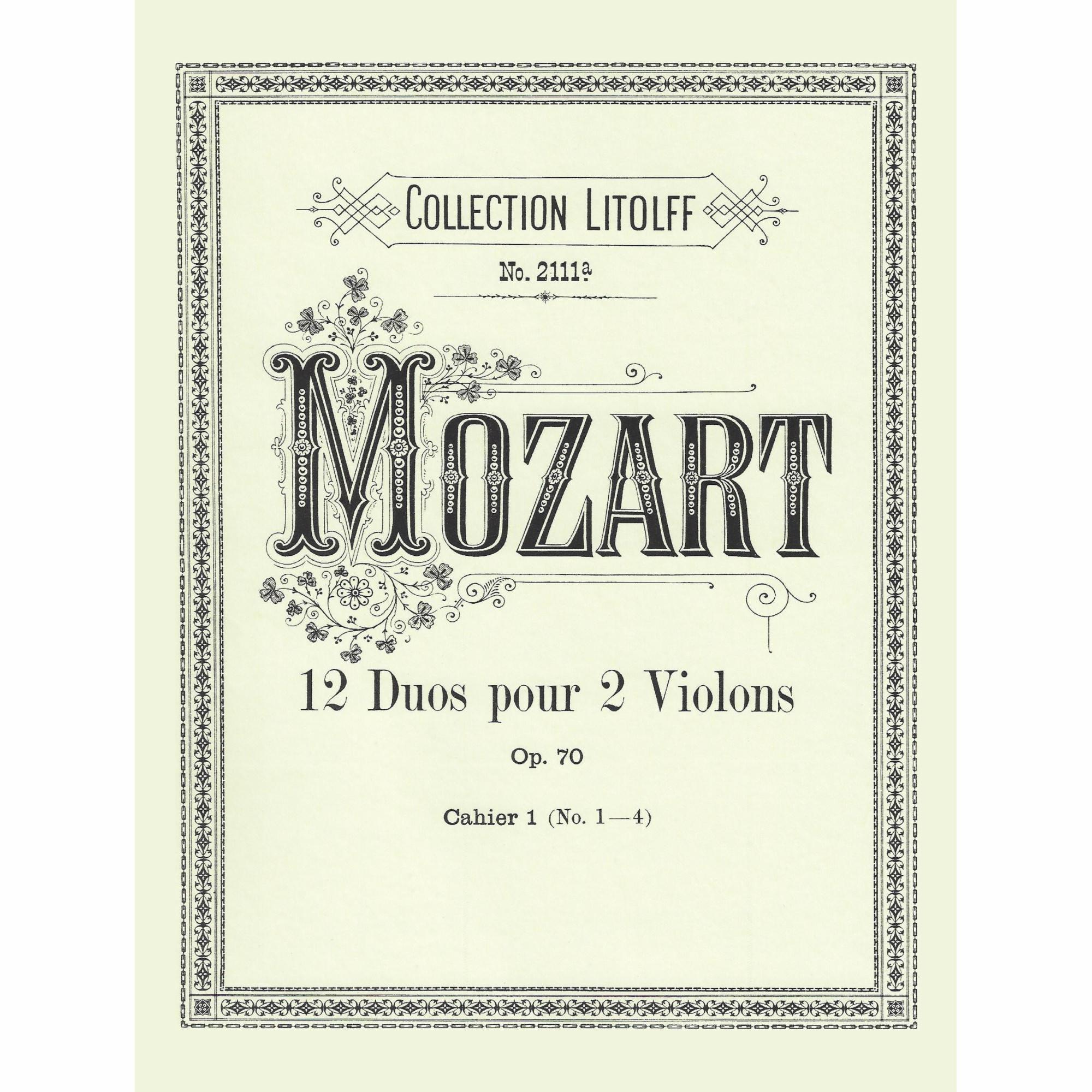 Mozart -- 12 Duets, Vols. 1-3 for Two Violins