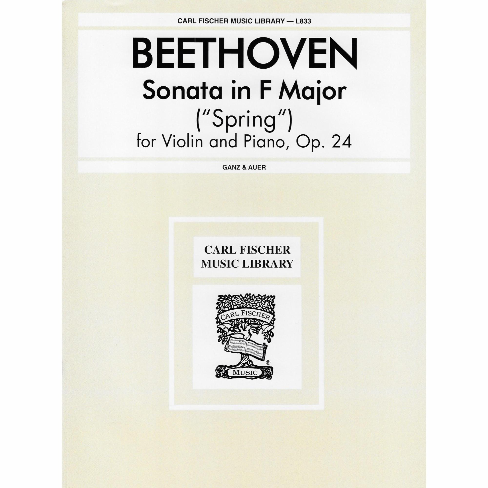Beethoven -- Sonata in F Major, Op. 24 (Spring) for Violin and Piano