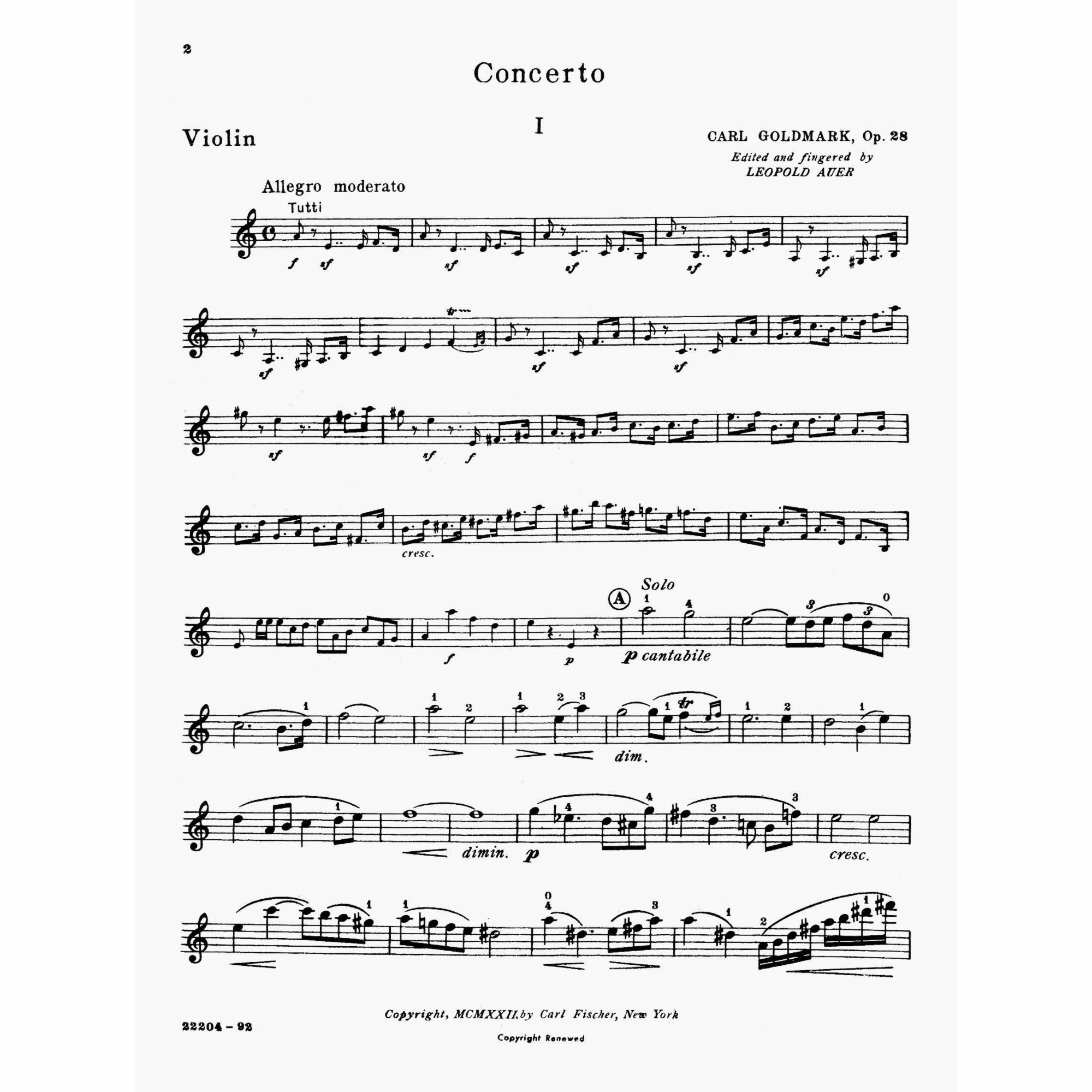 Sample: Violin Part