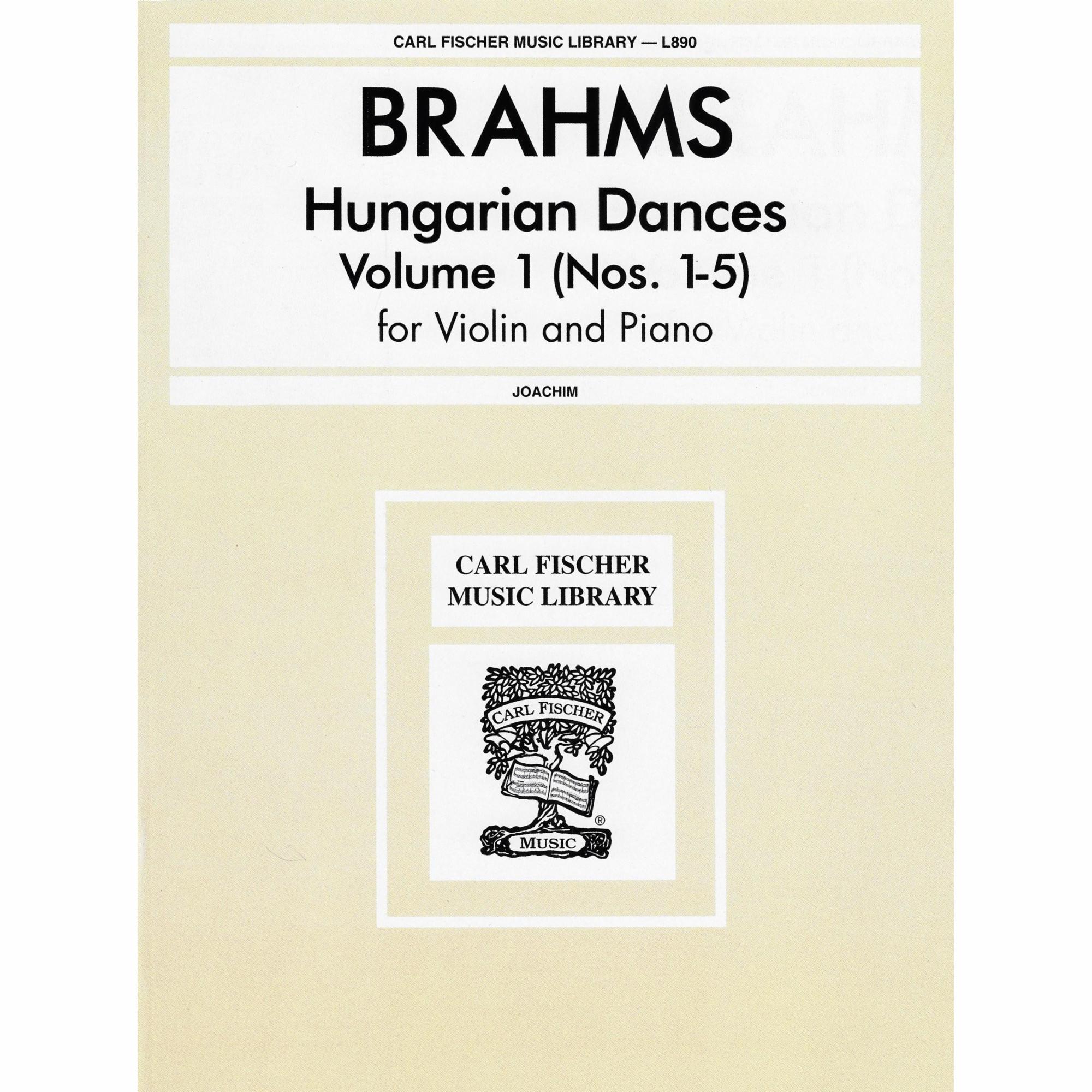 Brahms -- Hungarian Dances, Volume 1 (Nos. 1-5) for Violin and Piano