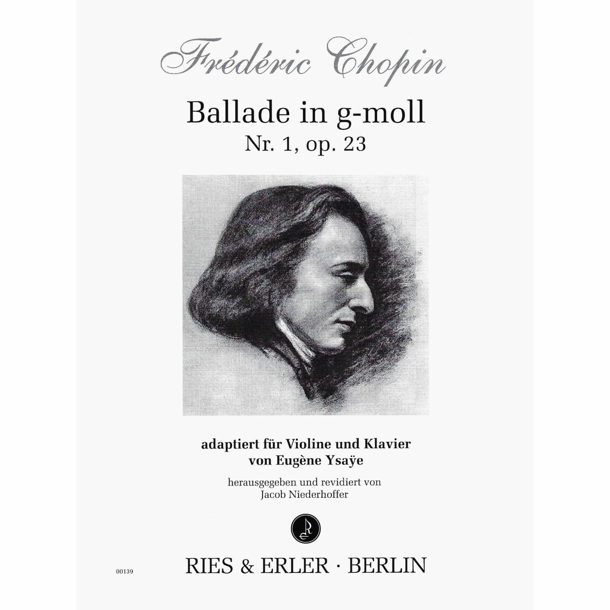 Chopin -- Ballade No. 1 in G Minor, Op. 23 for Violin and Piano
