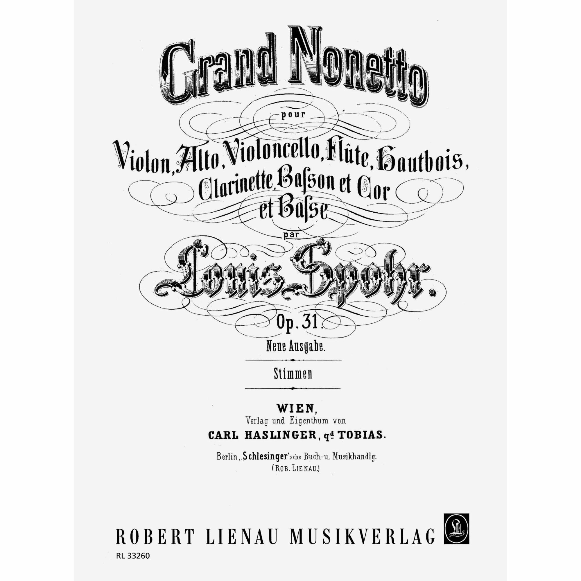 Spohr -- Grand Nonet, Op. 31