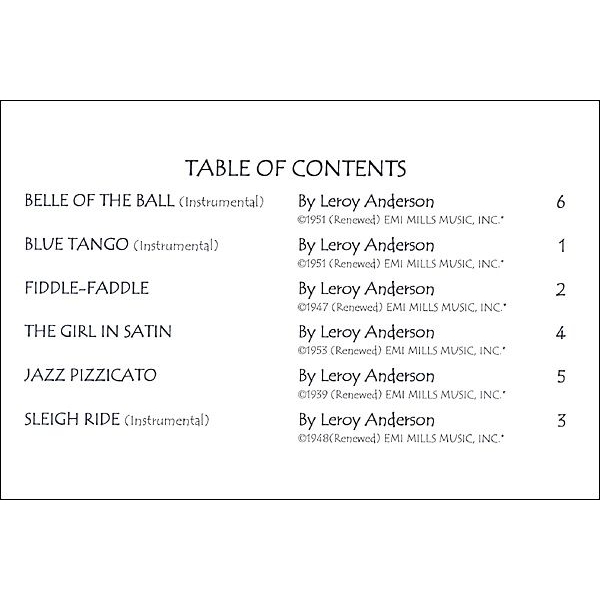 Table of contents