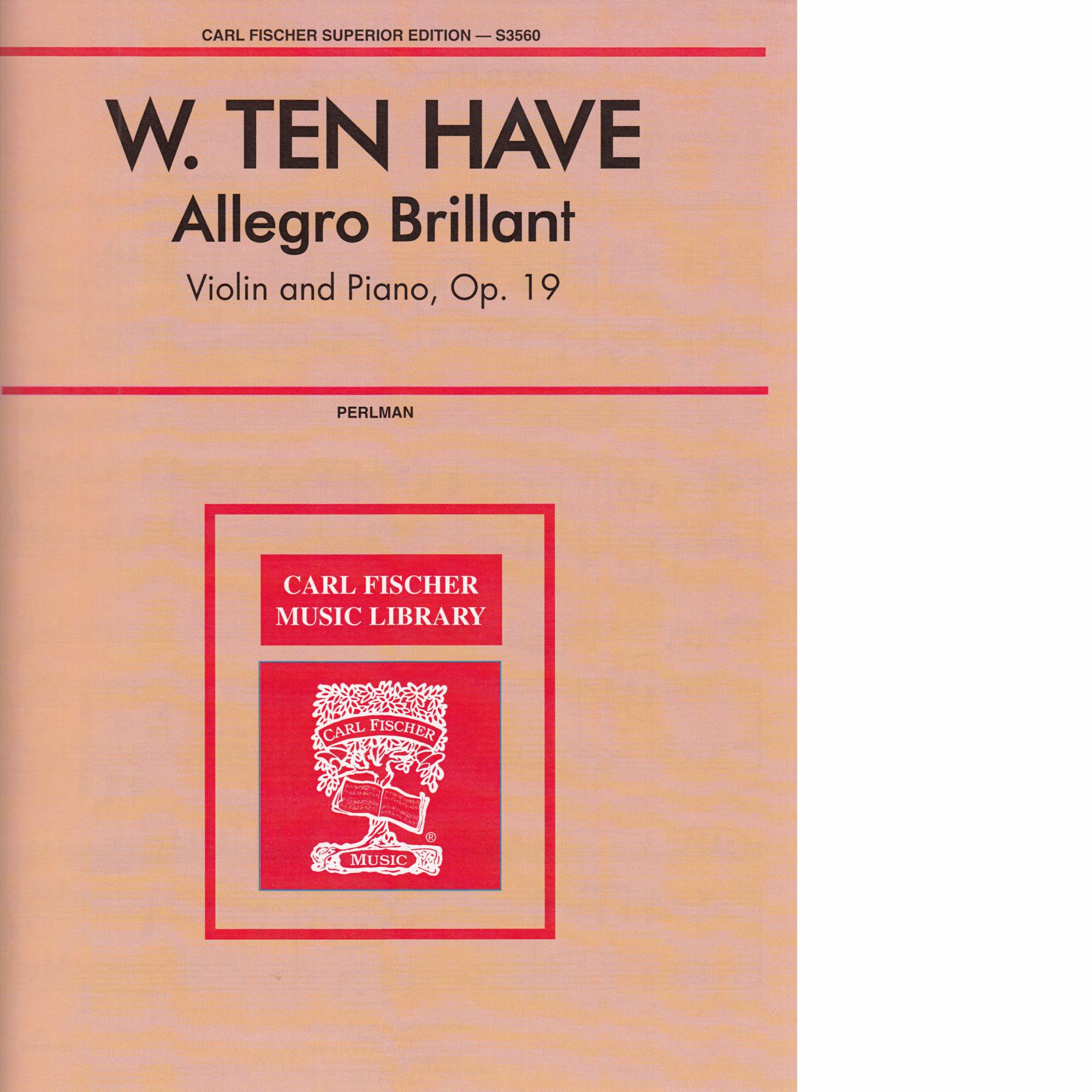 Allegro Brillante, Op.19 for Violin and Piano