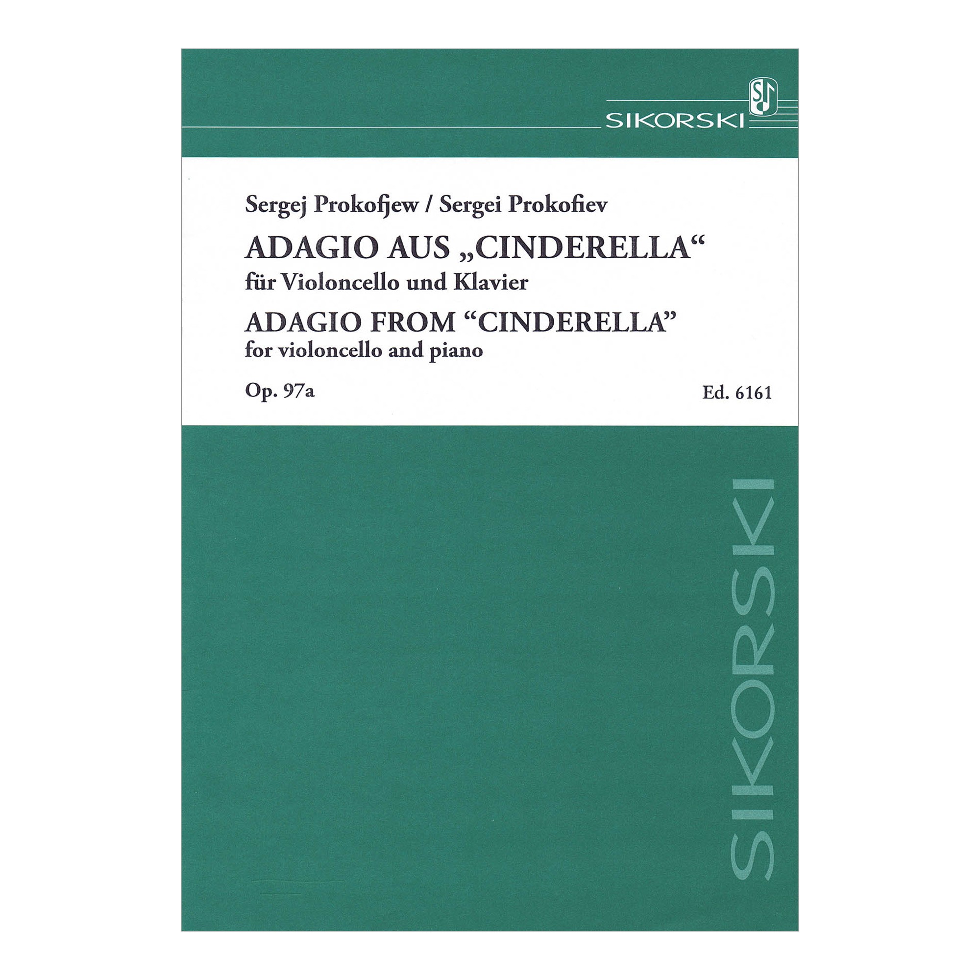 Adagio from Cinderella, Op. 97a for Cello and Piano