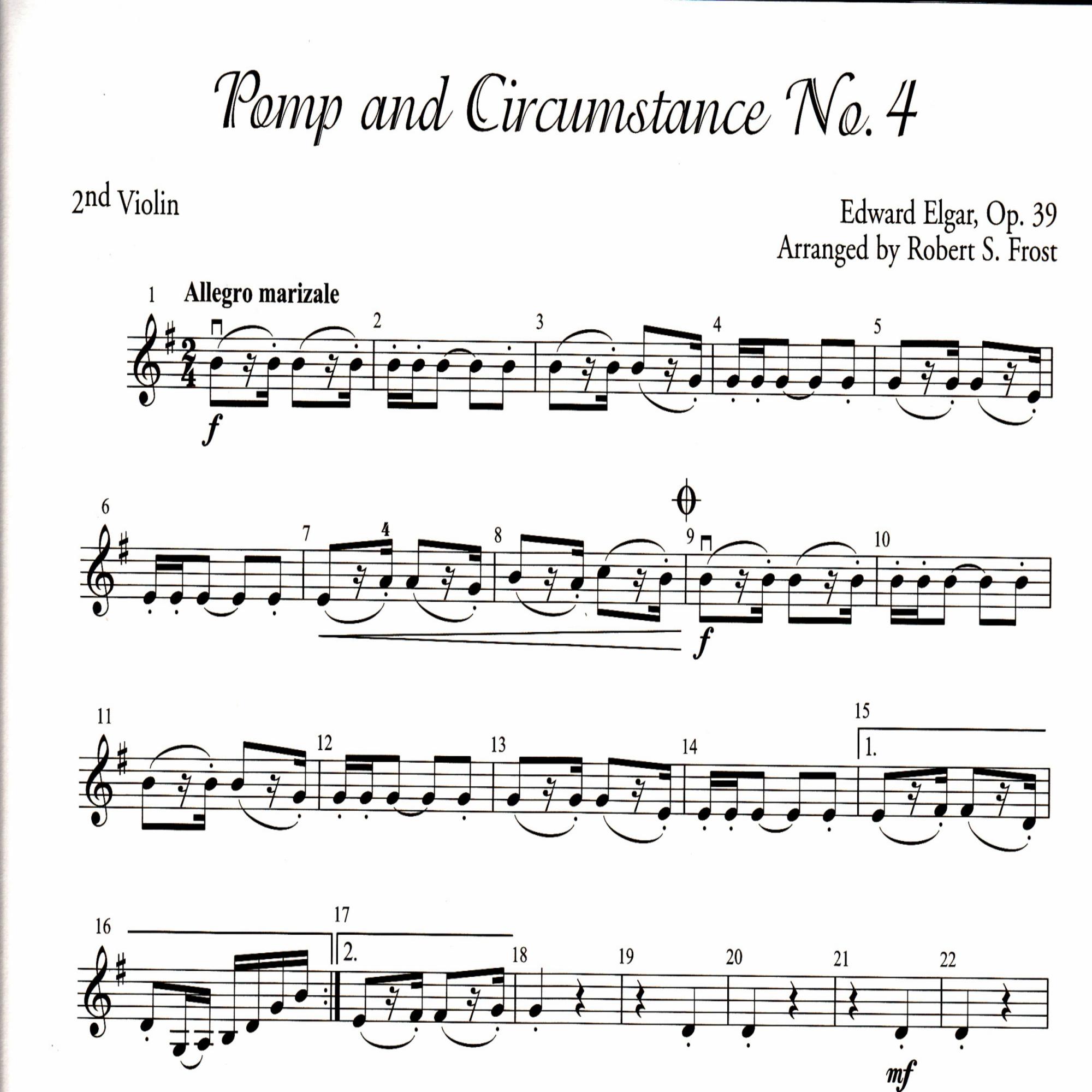 Pomp and Circumstance No. 4 for String Orchestra (Grade 2.5)