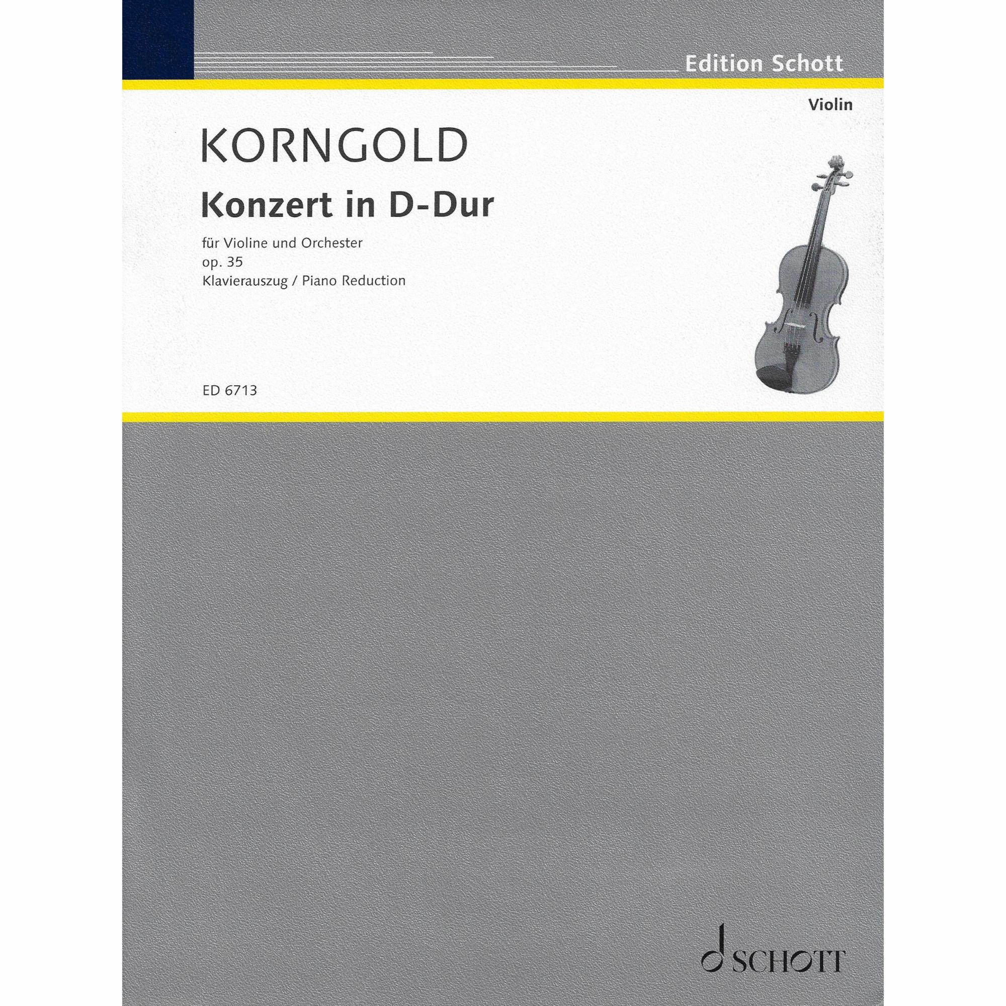 Korngold -- Concerto in D Major, Op. 35 for Violin and Piano