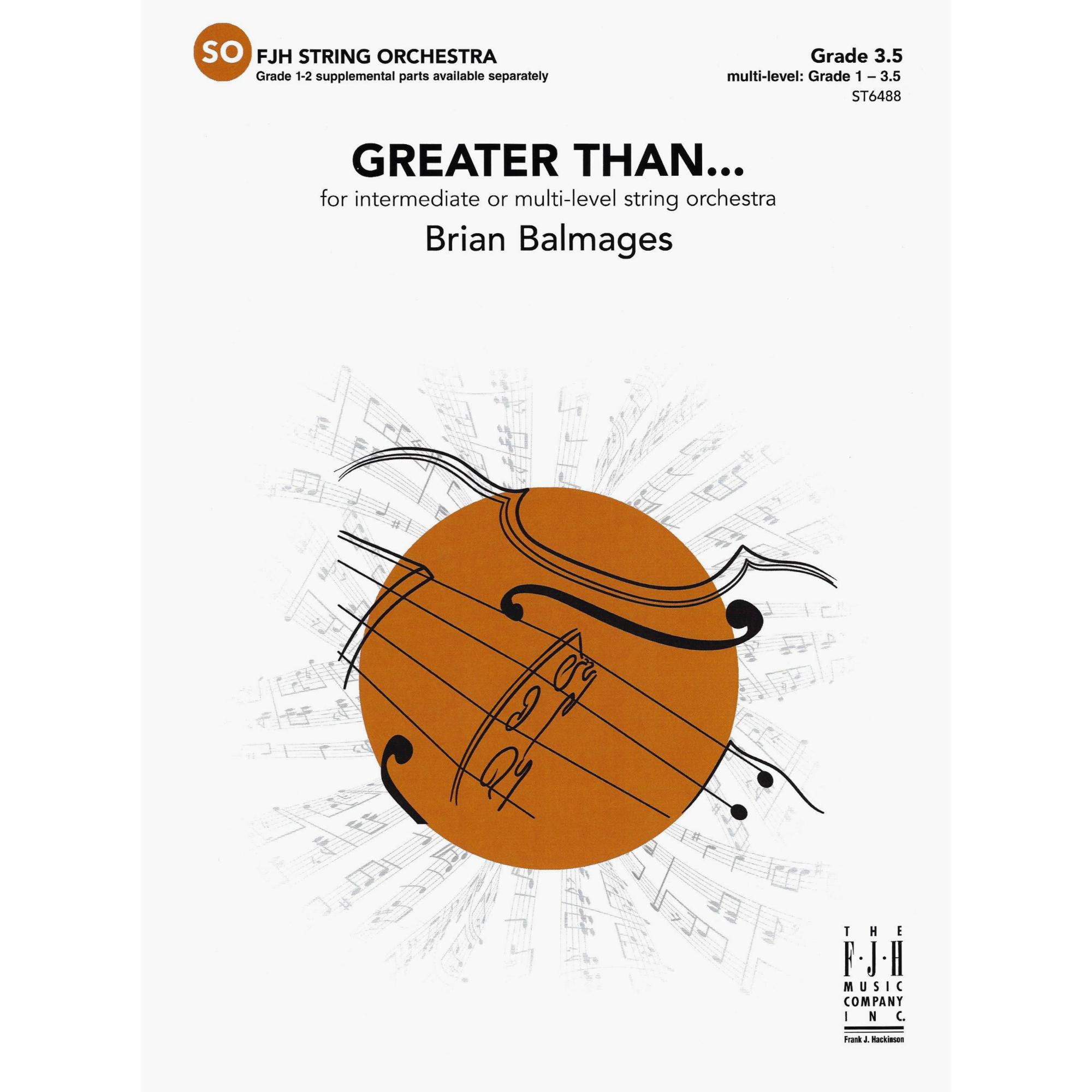 Greater Than for Multi-Level String Orchestra