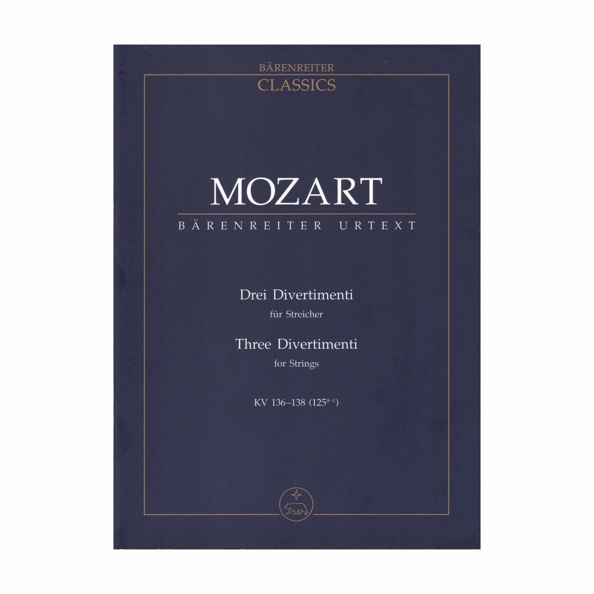 Three Divertimenti for Strings, K. 136-138 (Mini Score)