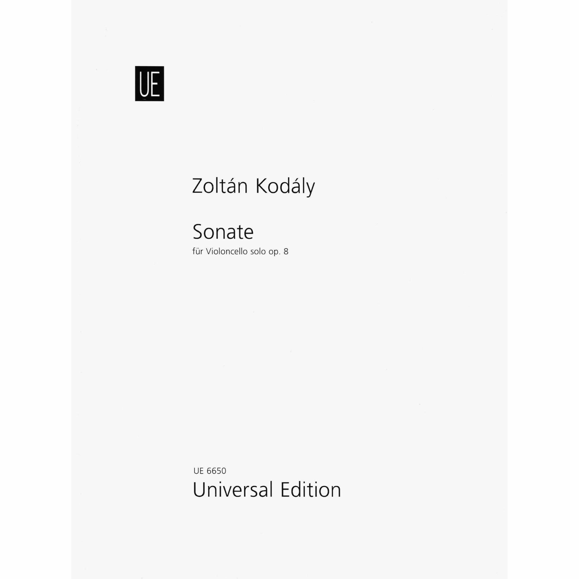 Kodaly -- Sonata, Op. 8 for Solo Cello
