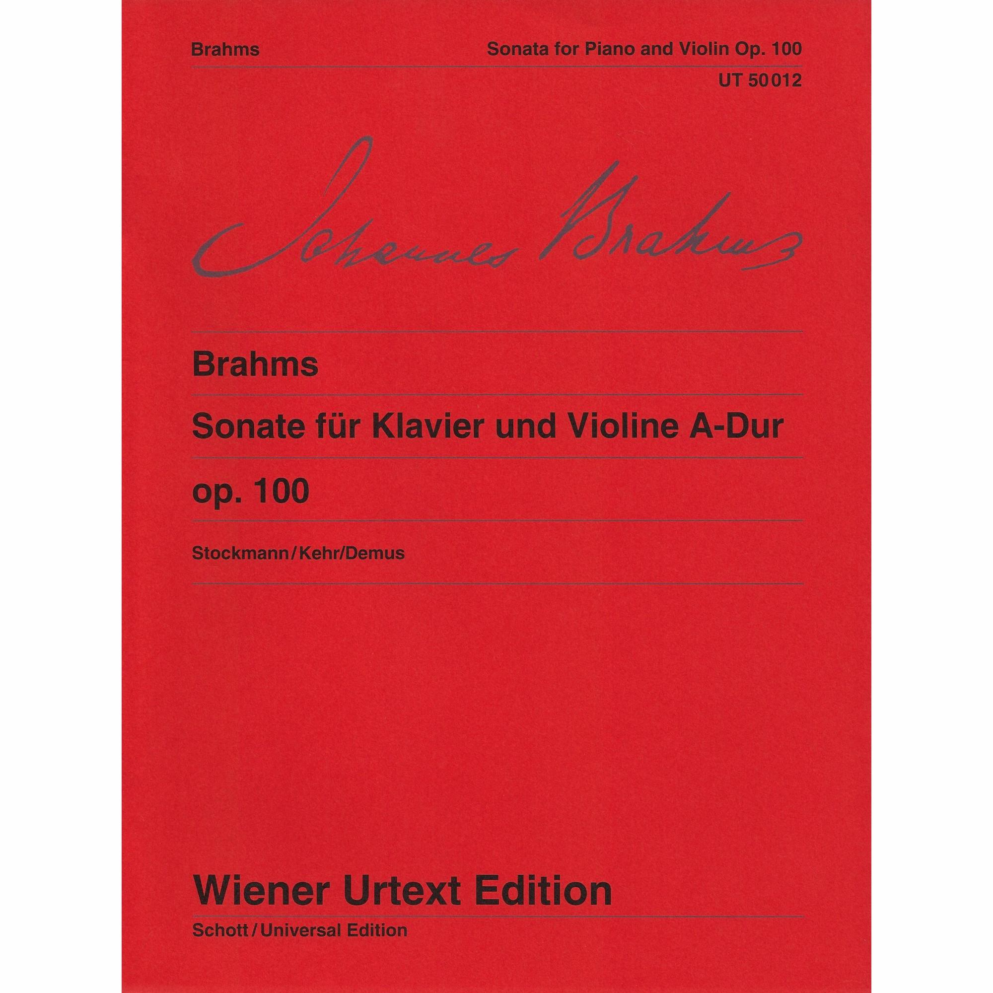 Brahms -- Sonata in A Major, Op. 100 for Violin and Piano