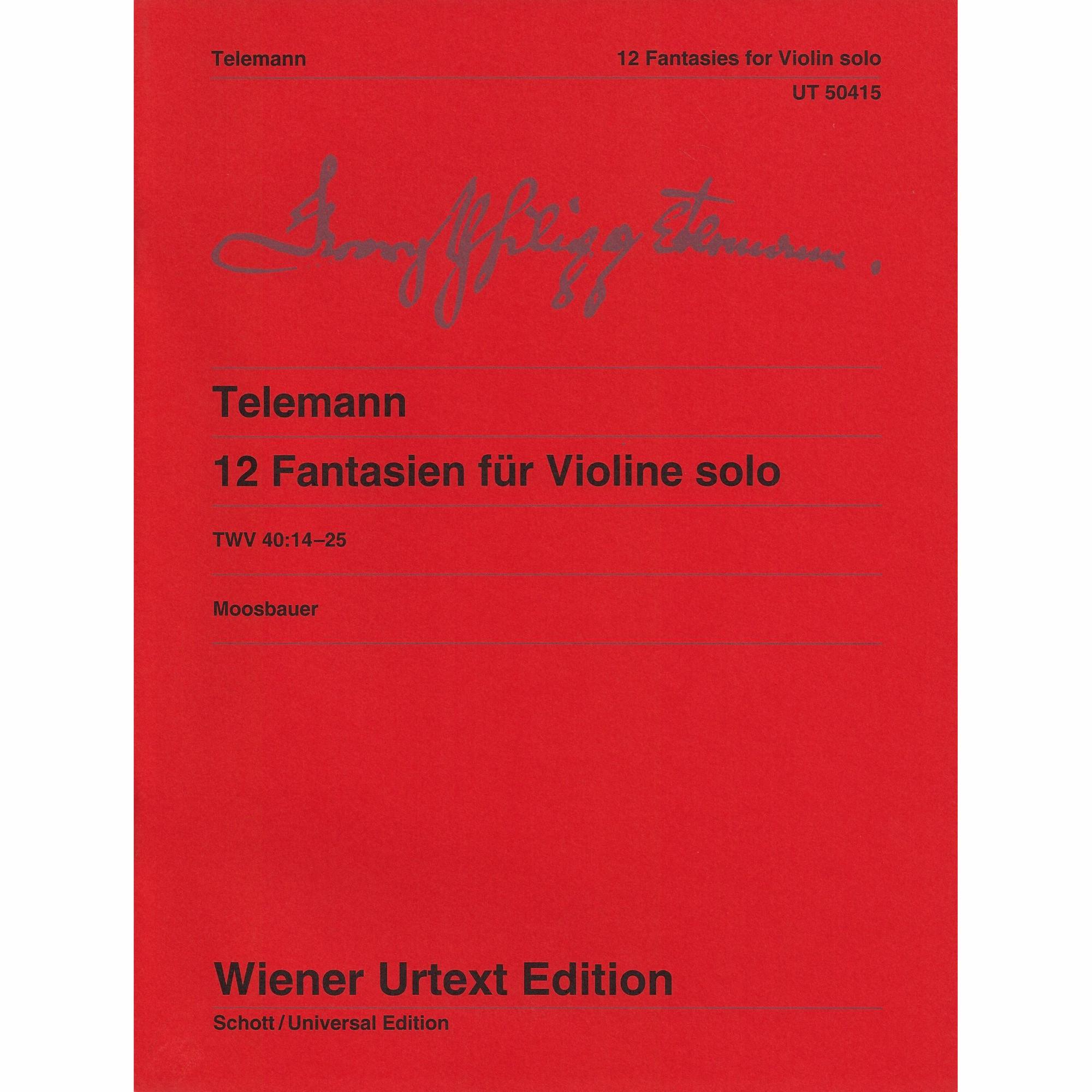 Telemann -- 12 Fantasias for Violin Solo