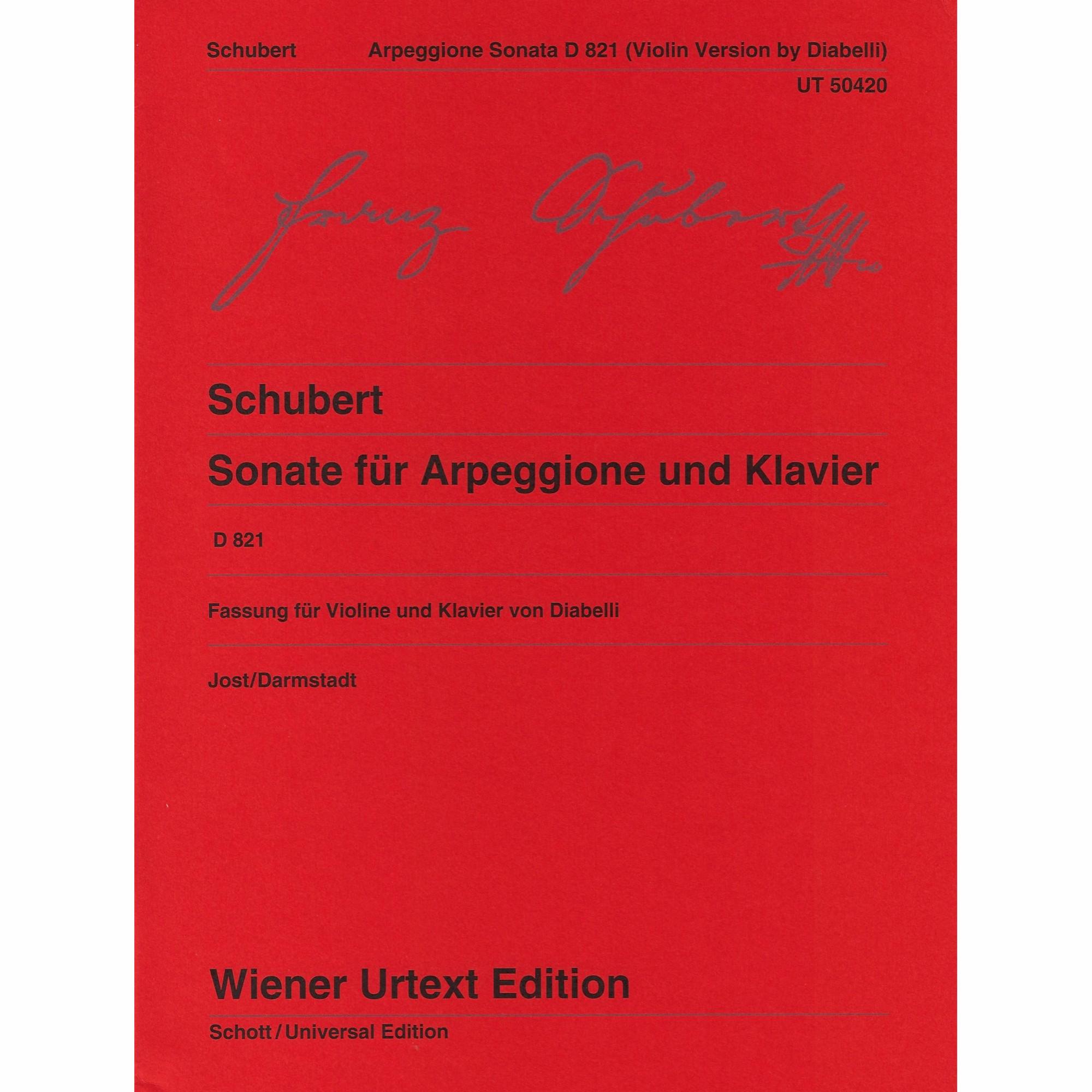 Arpeggione Sonata, D. 821 for Violin and Piano