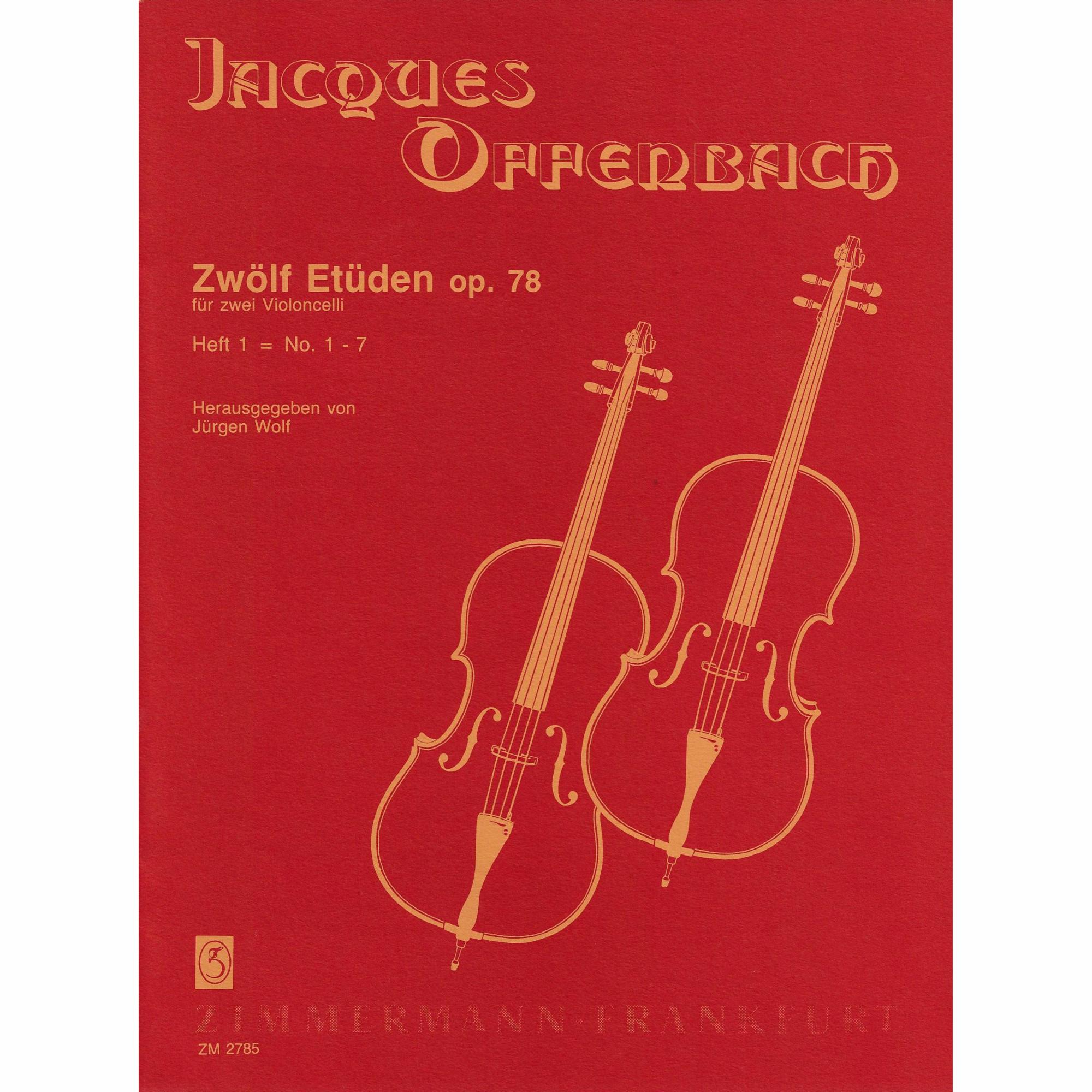 Offenbach -- 12 Etudes, Op. 78, Vols. 1-2 for Two Cellos