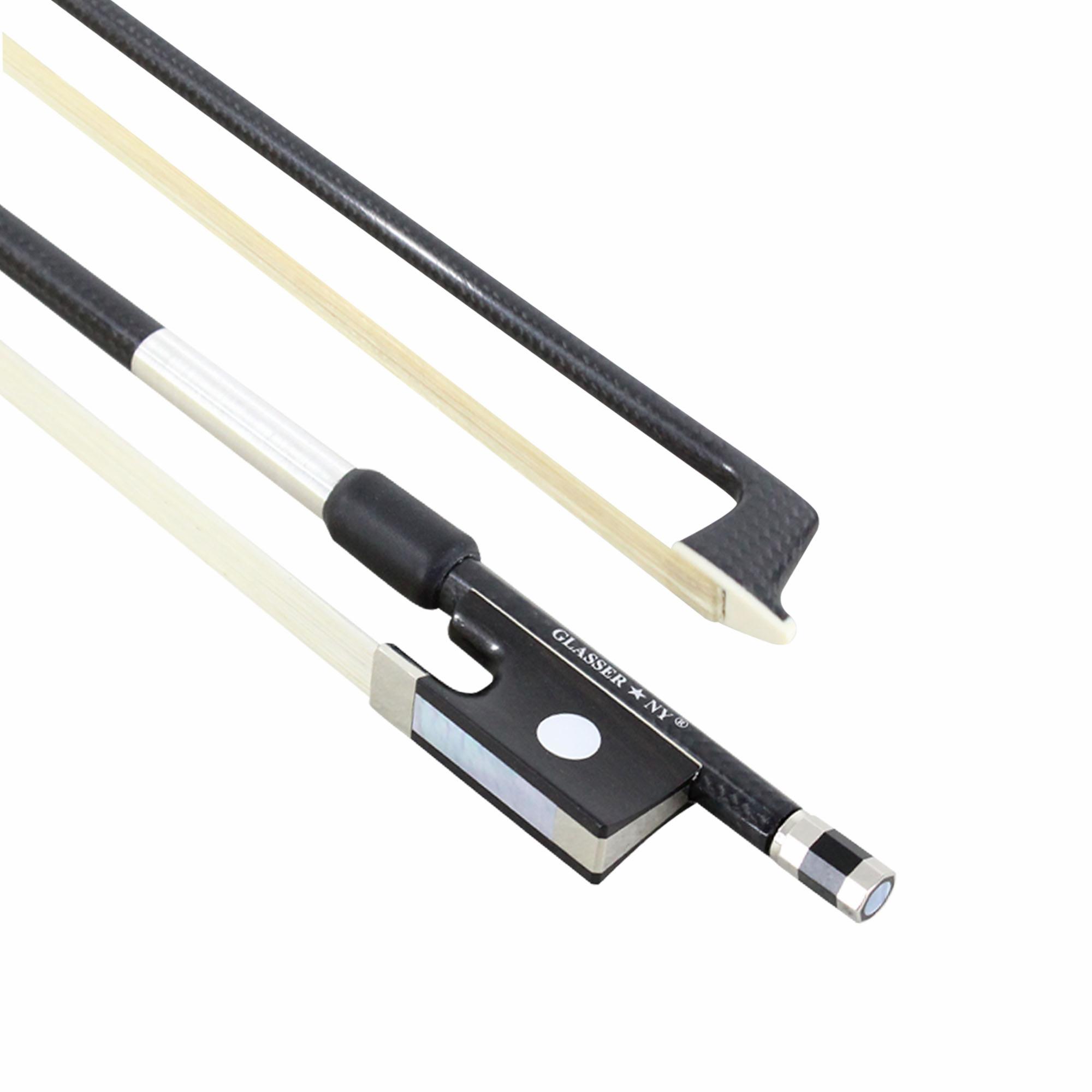 Glasser Braided Carbon Fiber Violin Bow w/Nickel Mount