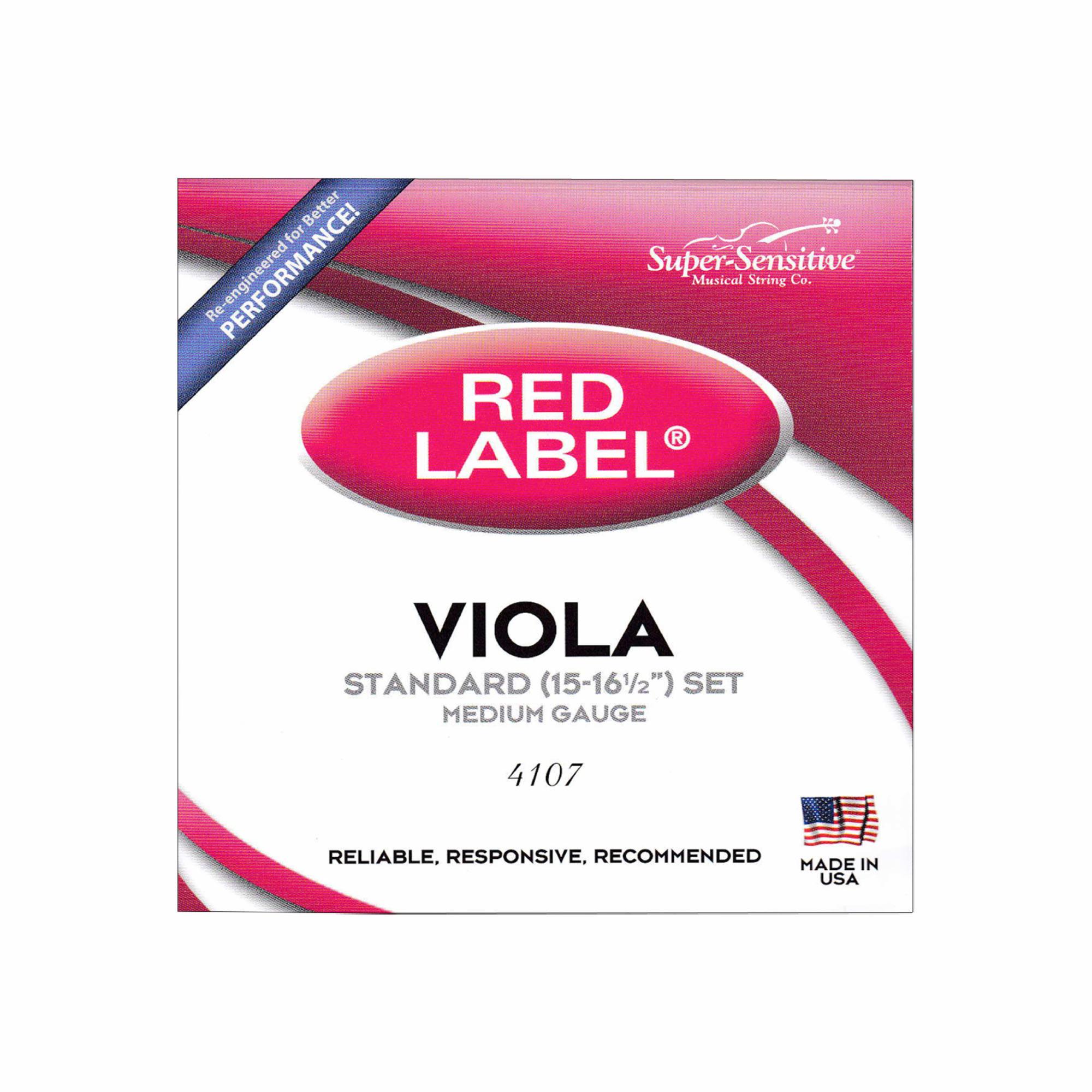 D'Addario Red Label Viola Strings