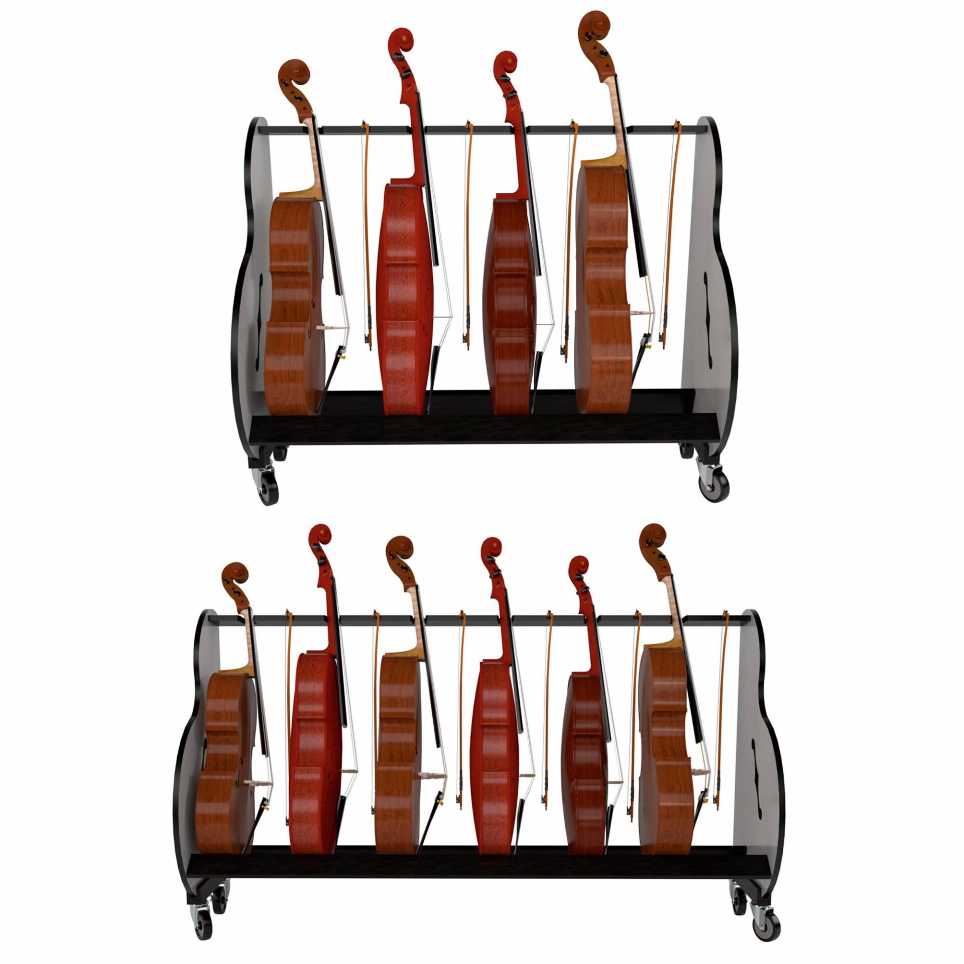 A&S Crafted Products Band Room Cello Rack Instrument Stand Southwest