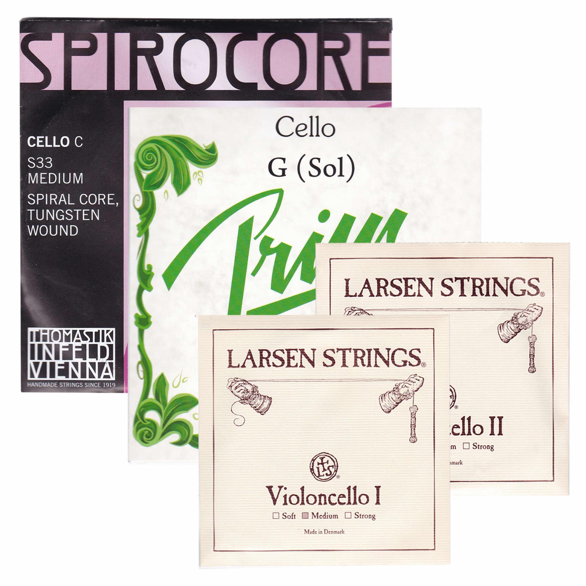 Custom Sets Larsen/Prim/Spirocore Tungsten Cello Strings