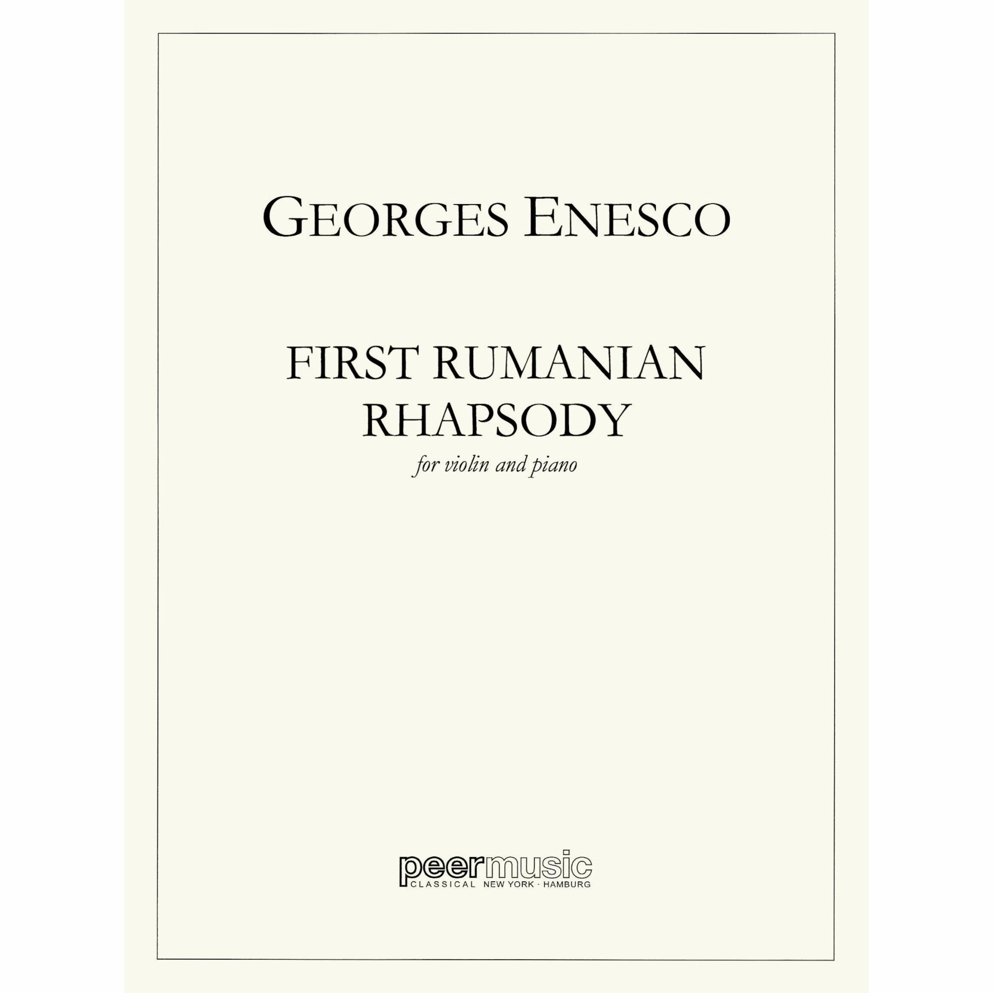 Enescu -- First Rumanian Rhapsody for Violin and Piano