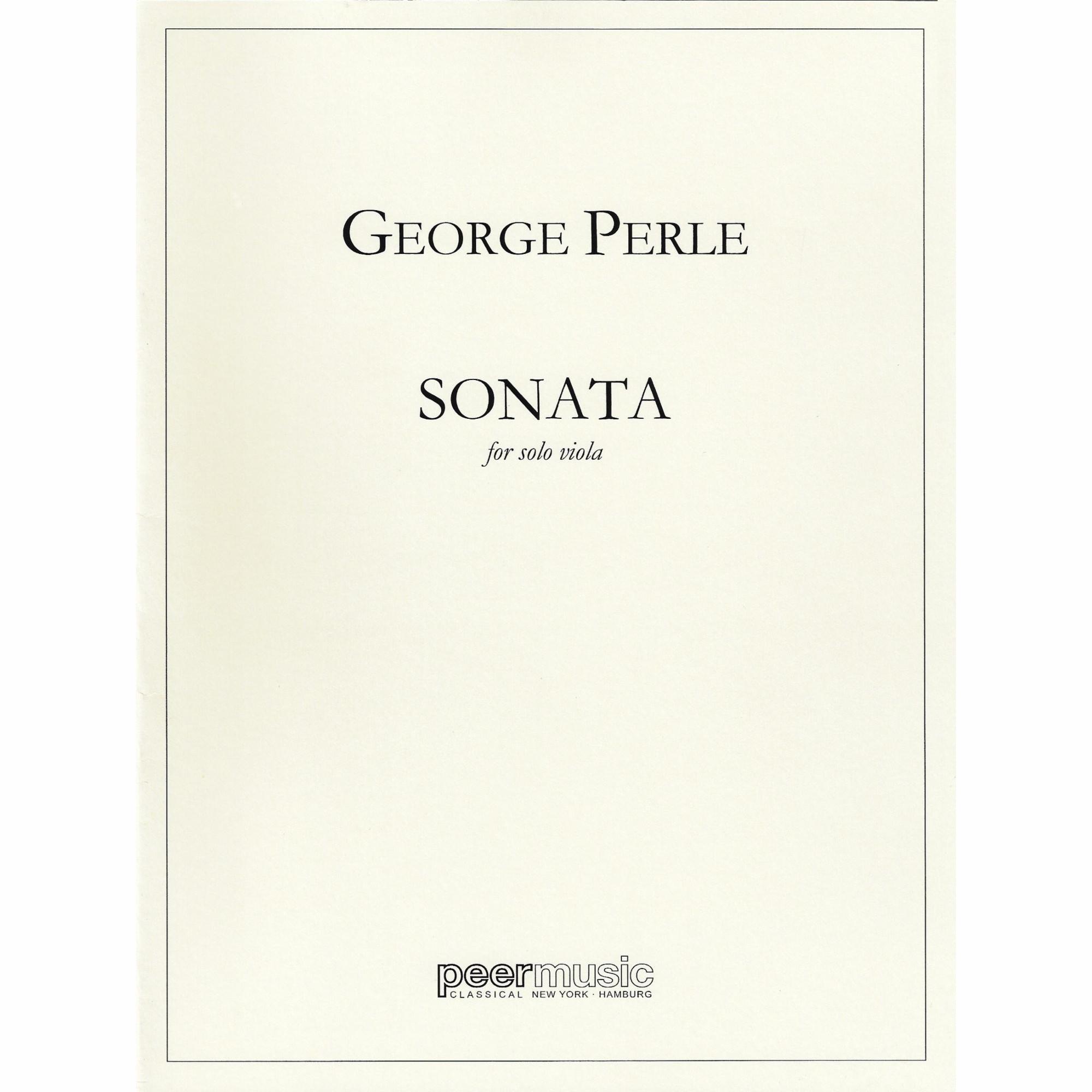 Perle -- Sonata, Op. 12 for Solo Viola