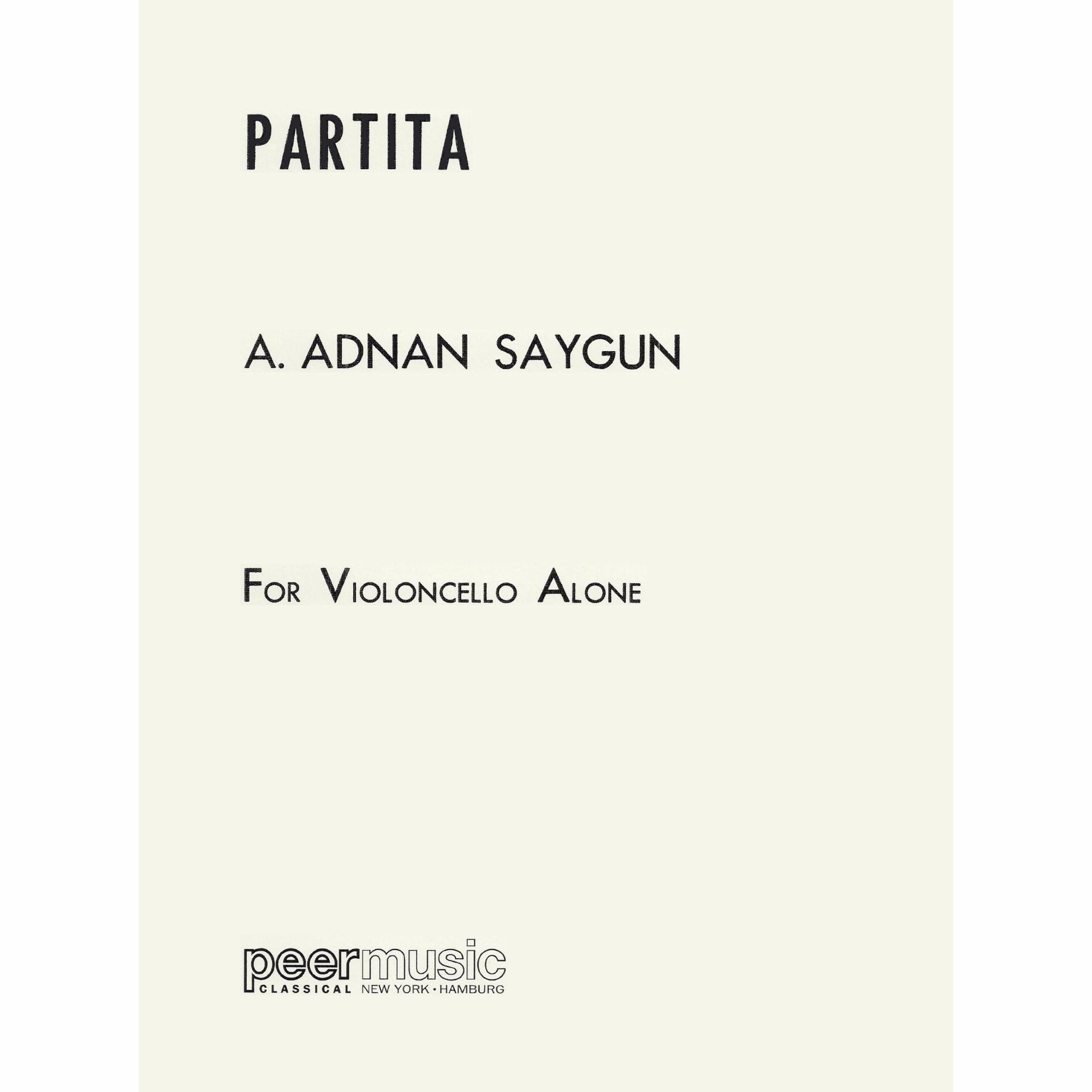 Saygun -- Partita, Op. 31 for Solo Cello