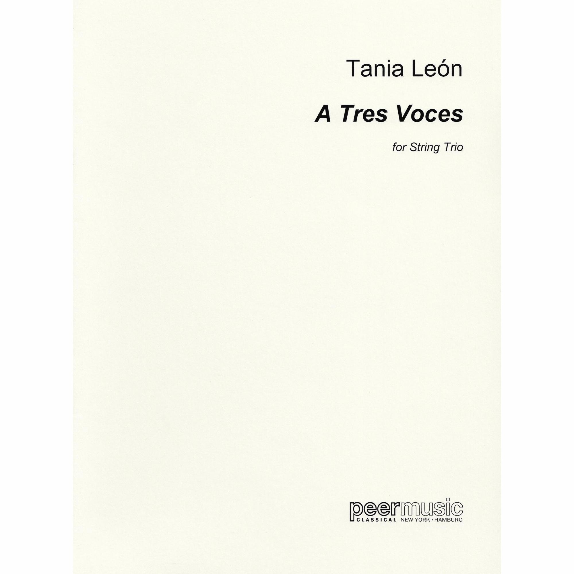 Leon -- A Tres Voces for String Trio