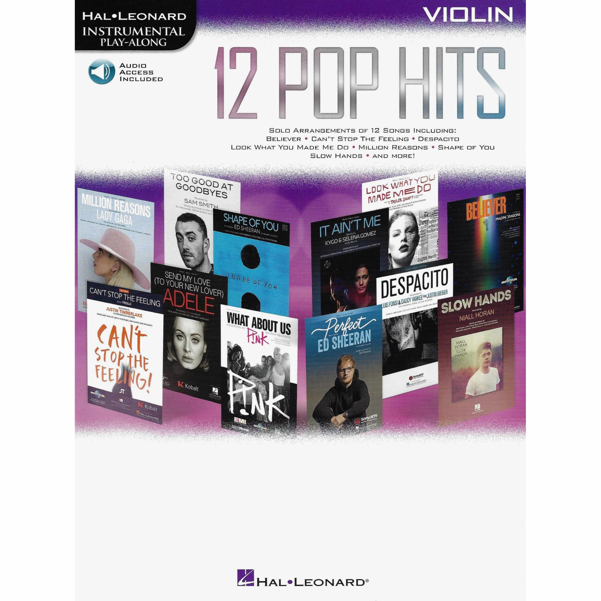 12 Pop Hits for Violin, Viola, or Cello