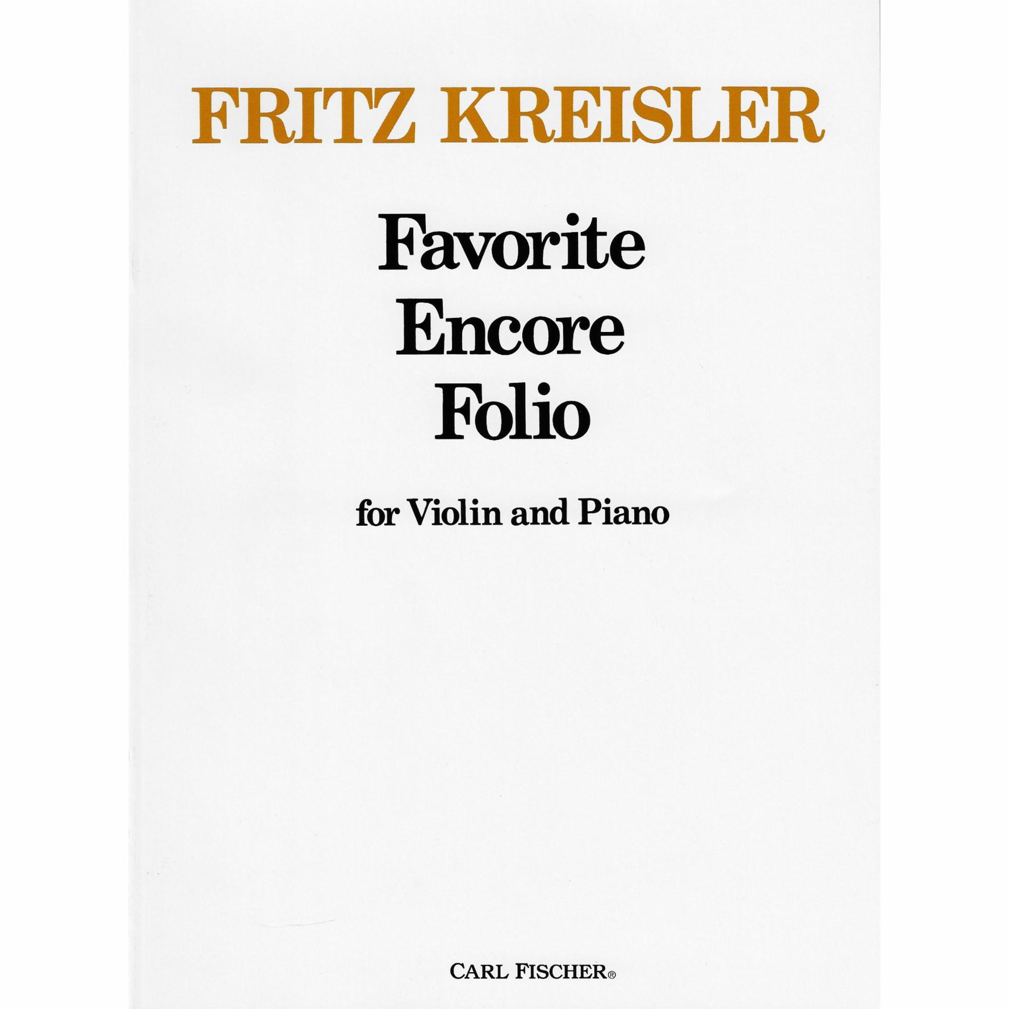Fritz Kreisler: Favorite Encore Folio