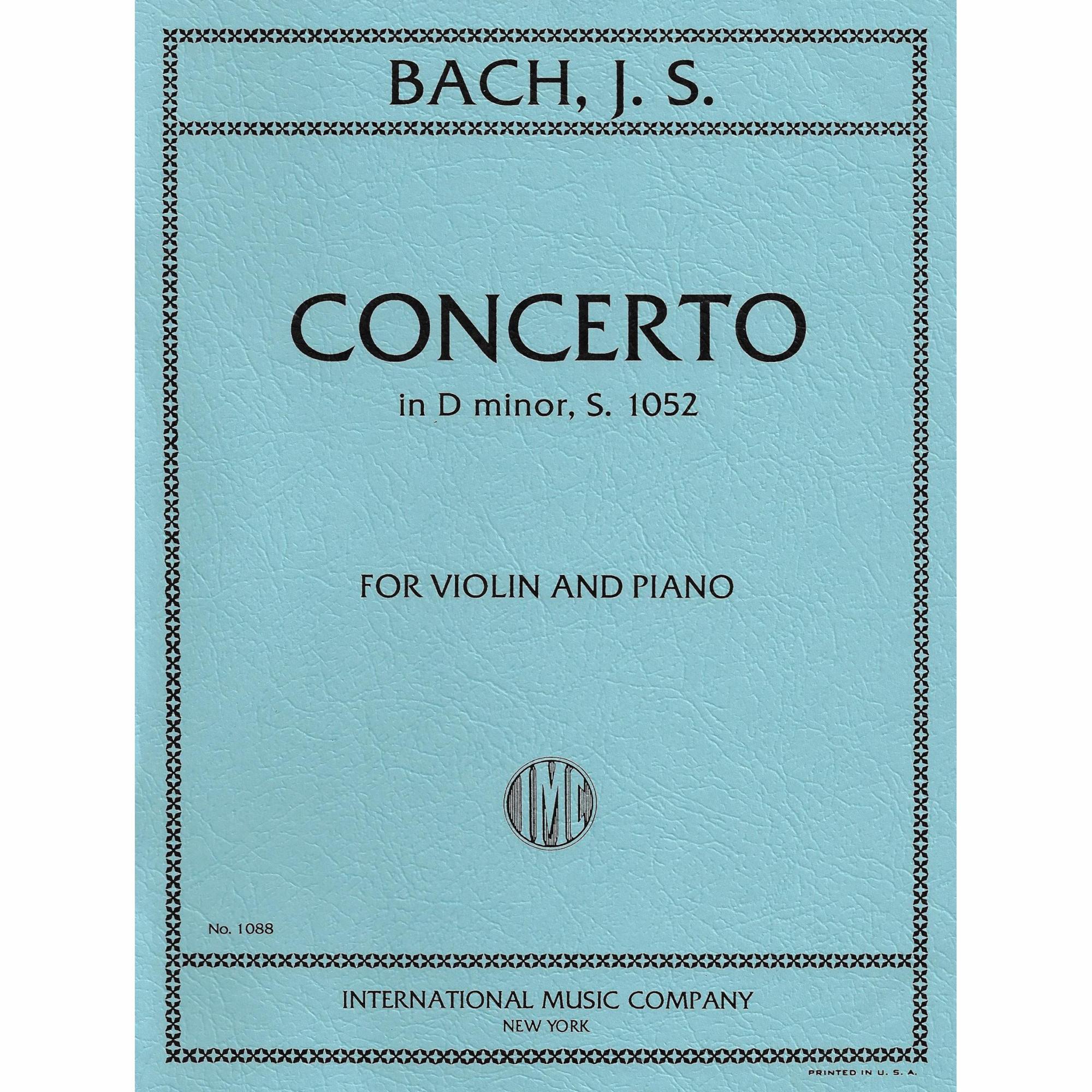 Bach -- Concerto in D Minor, S. 1052 for Violin and Piano