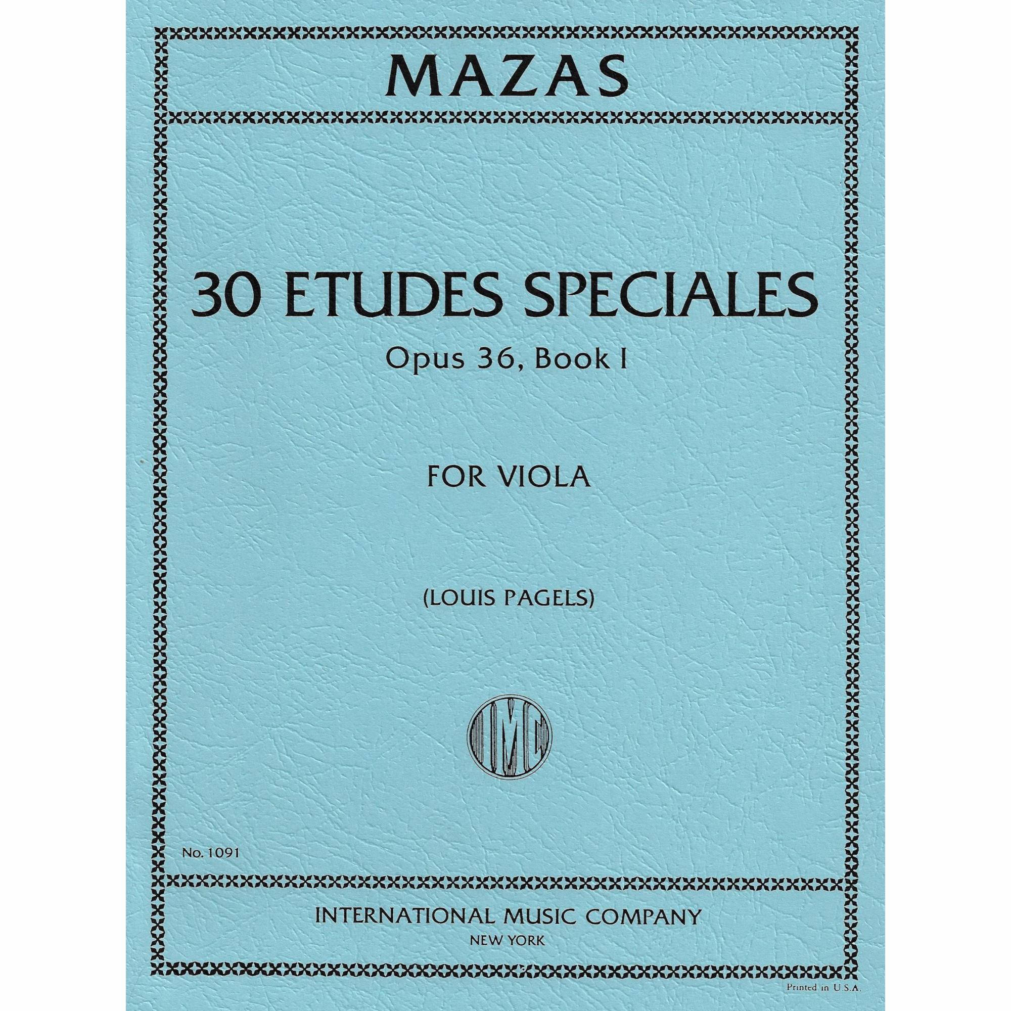 Mazas -- Etudes Speciales and Brillantes, Op. 36, Books 1-2 for Viola