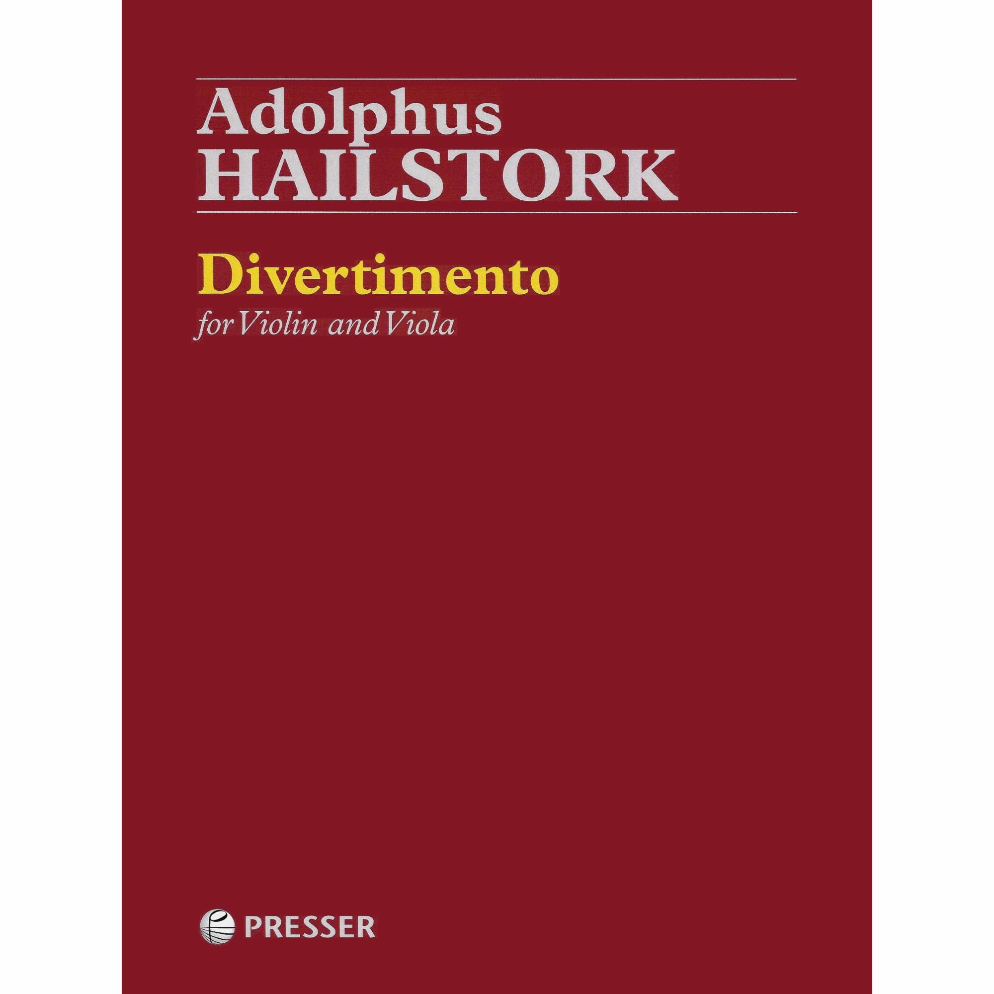 Hailstork -- Divertmento for Violin and Viola