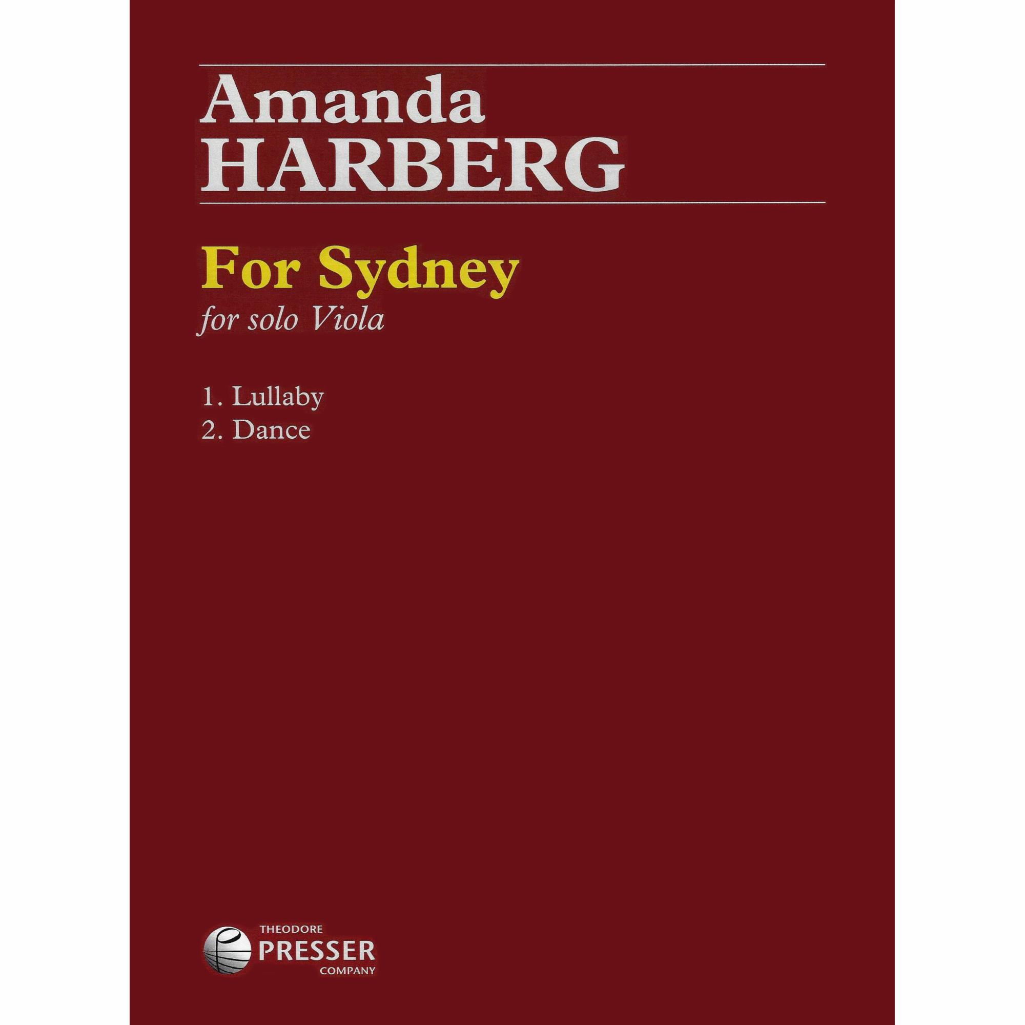 Harberg -- For Sydney for Solo Viola