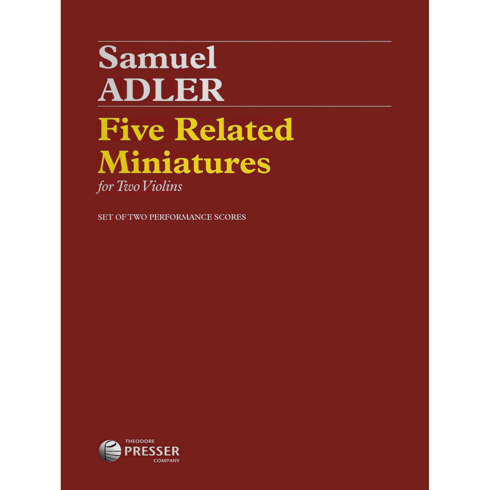 Adler -- Five Related Miniatures for Two Violins